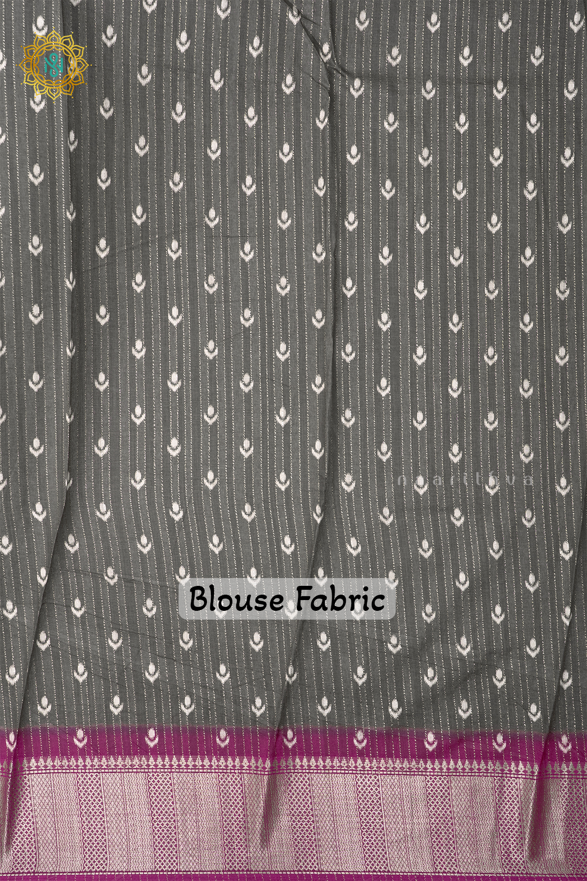 GREY WITH MAROON - DOLA SILK