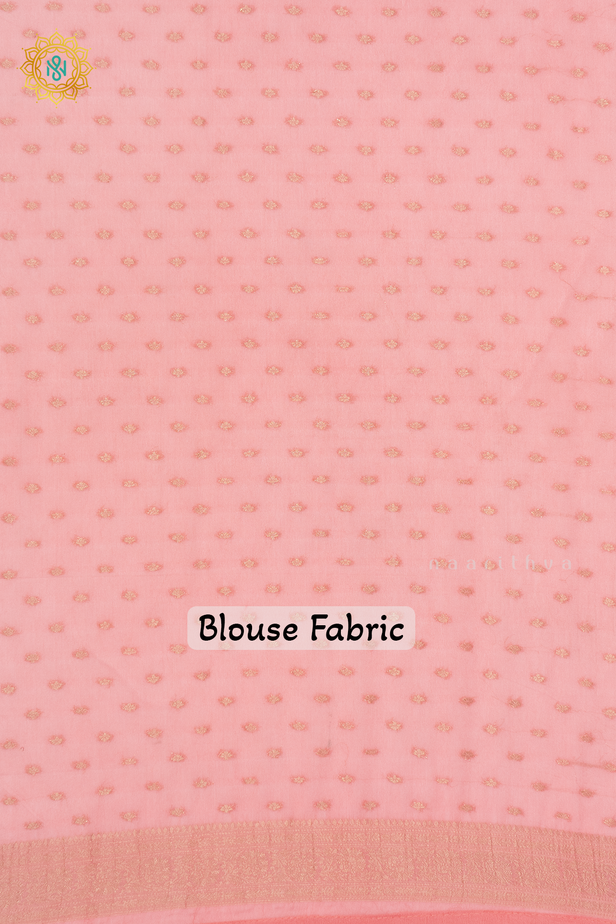 BOTTLE GREEN WITH PEACH - SEMI CREPE GEORGETTE