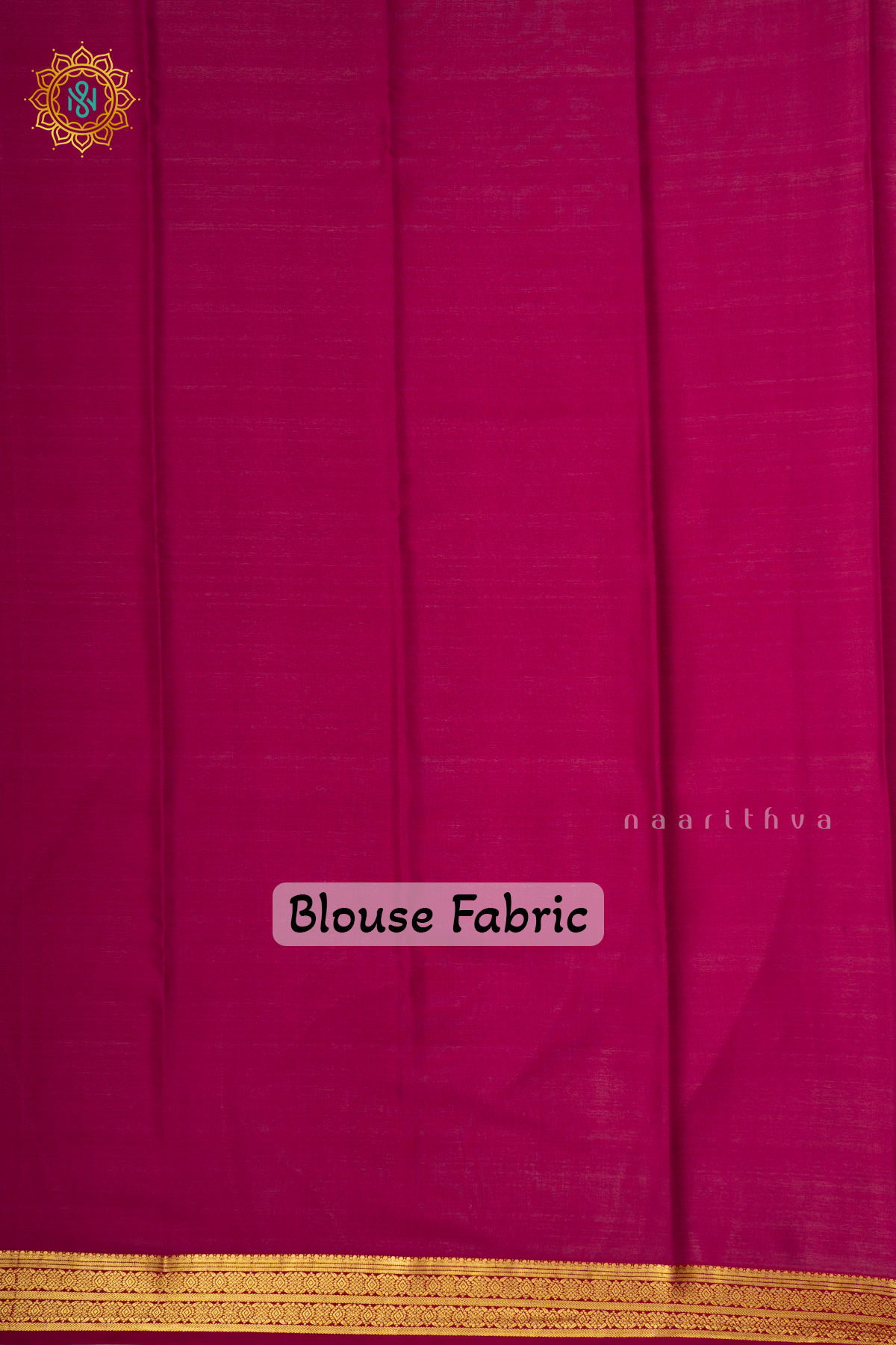 AQUA BLUE WITH PINK - PURE MYSORE CREPE SILK