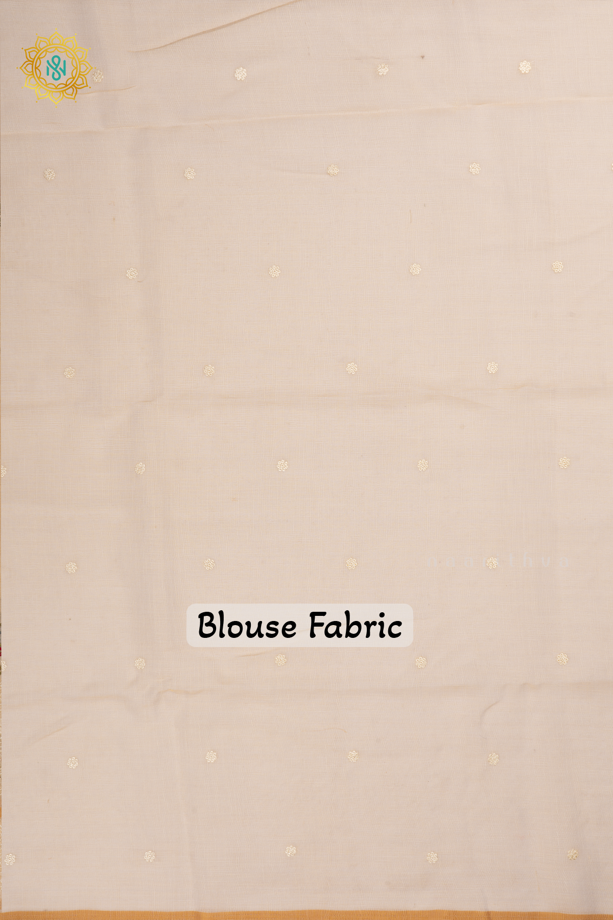 Off white Linen Tissue Saree with All-Over Embroidered Buttas on the Body, Featuring an Embroidery Border and Pallu