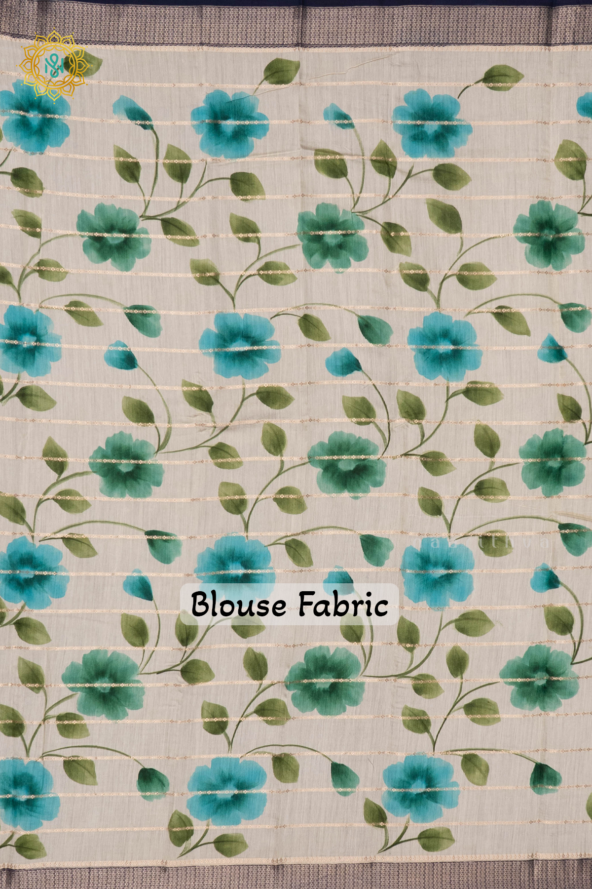 NAVY BLUE WITH WHITE - BUTTER CREPE