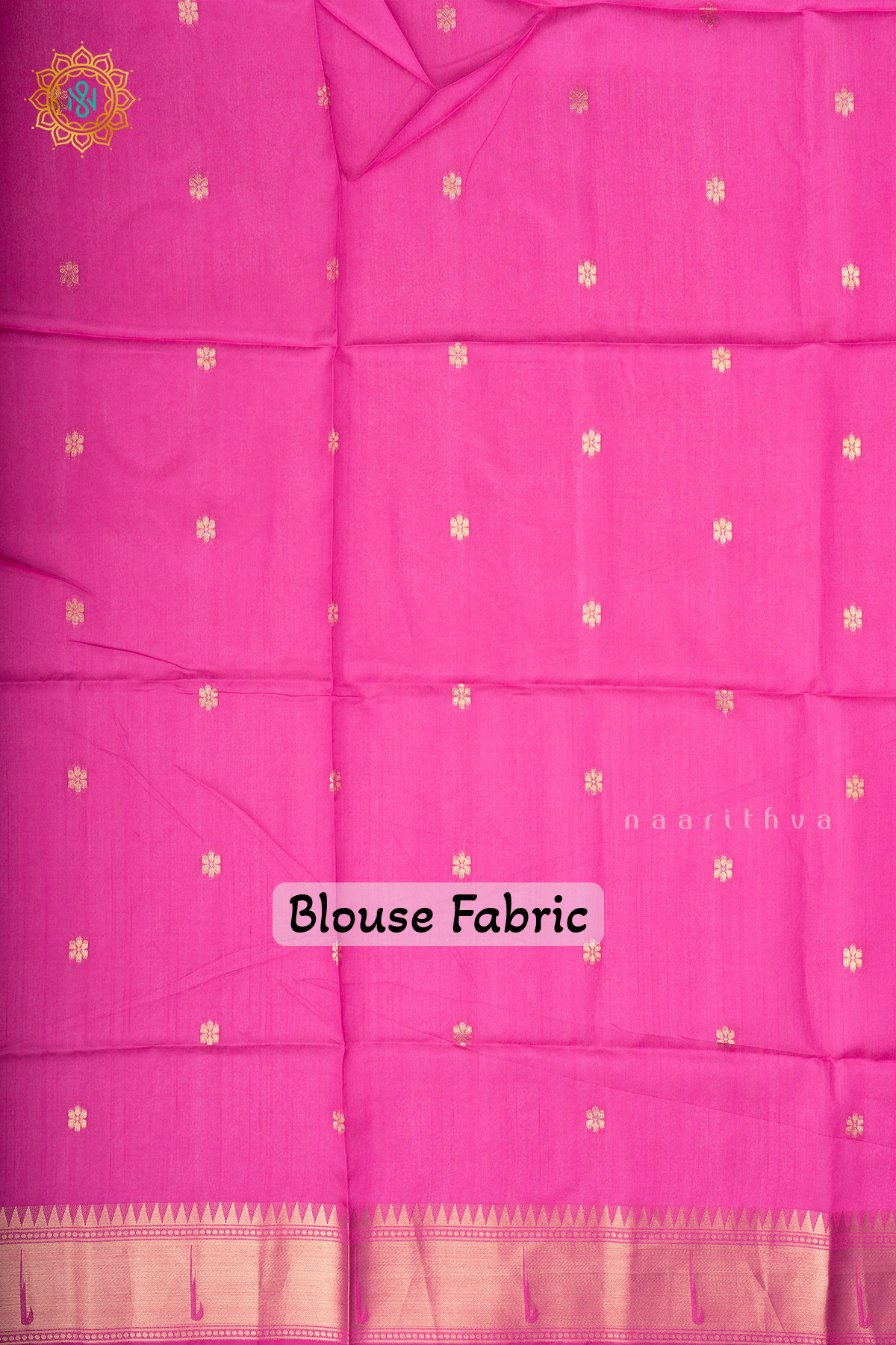 Pink Semi Tussar Silk Saree Zari Buttas On The Body With Paithani Border & Pallu