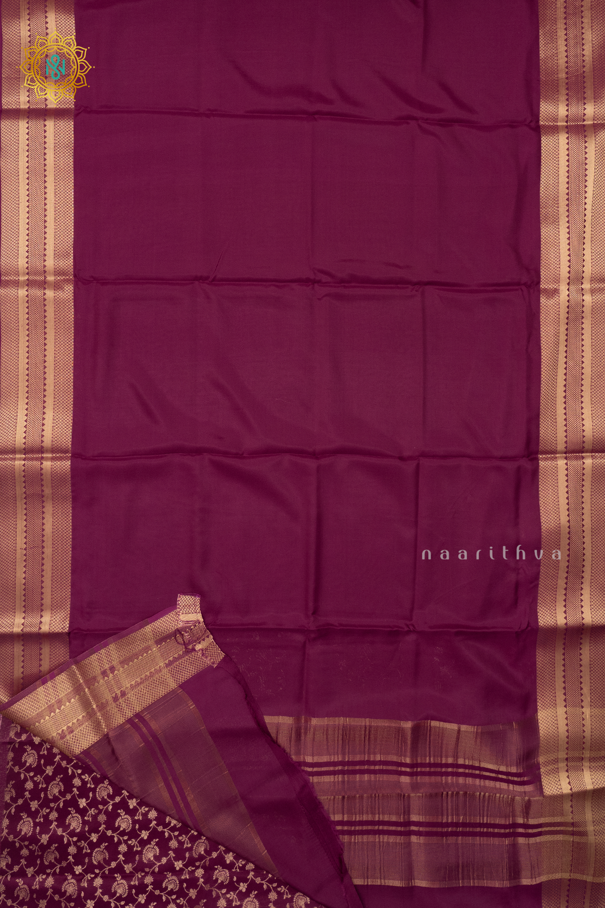 WINE - SEMI MYSORE CREPE SILK