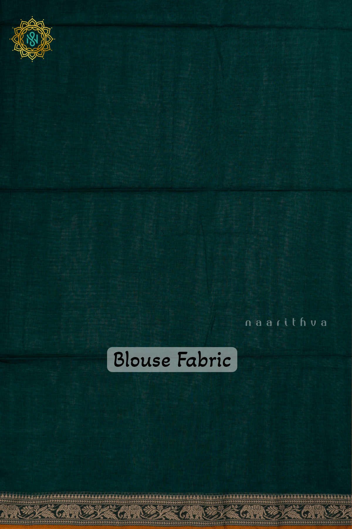 Cyan Green Mul Cotton Saree with Plain Body and Thread Woven Border