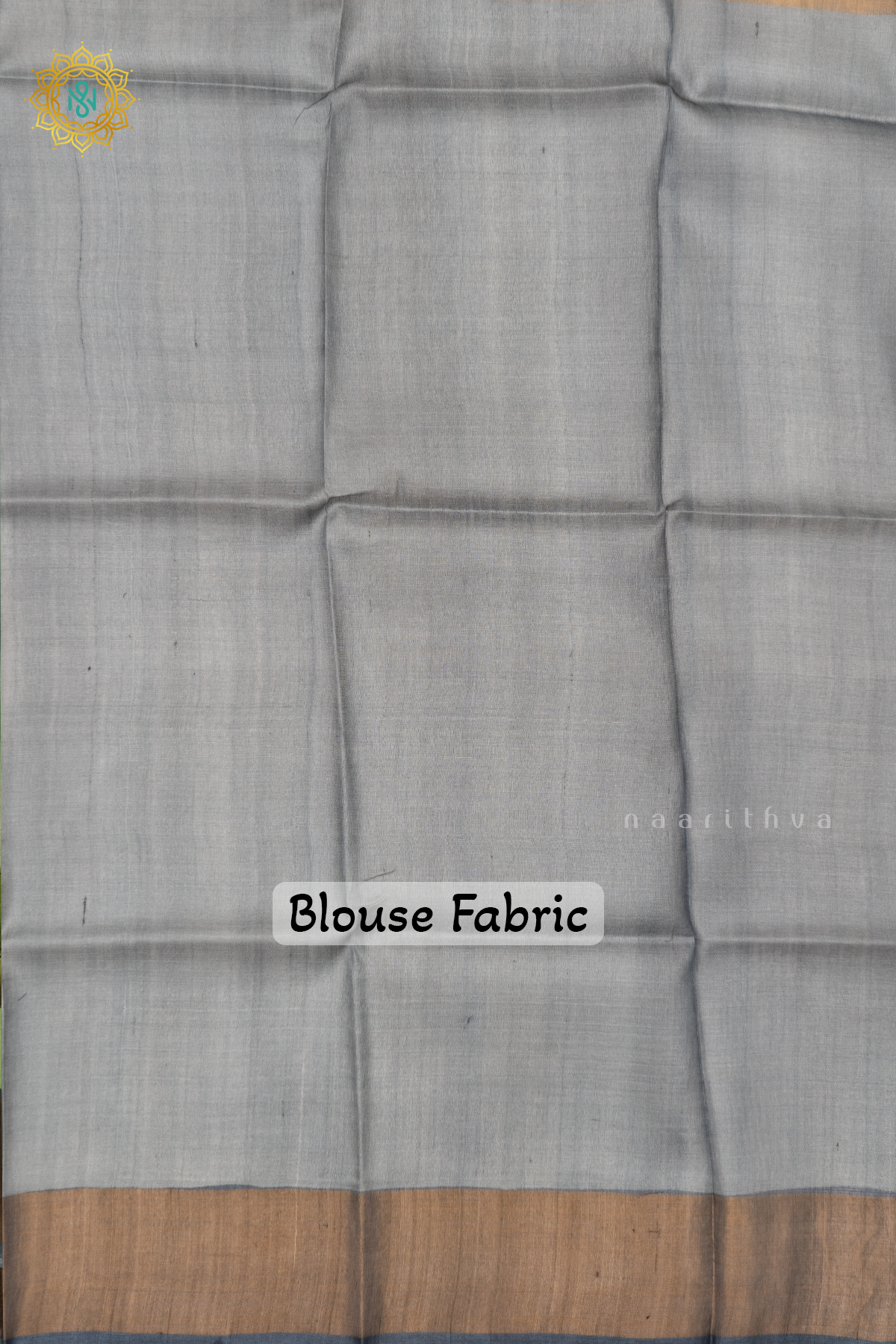 SAGE GREEN WITH GREY - PURE TUSSAR SILK