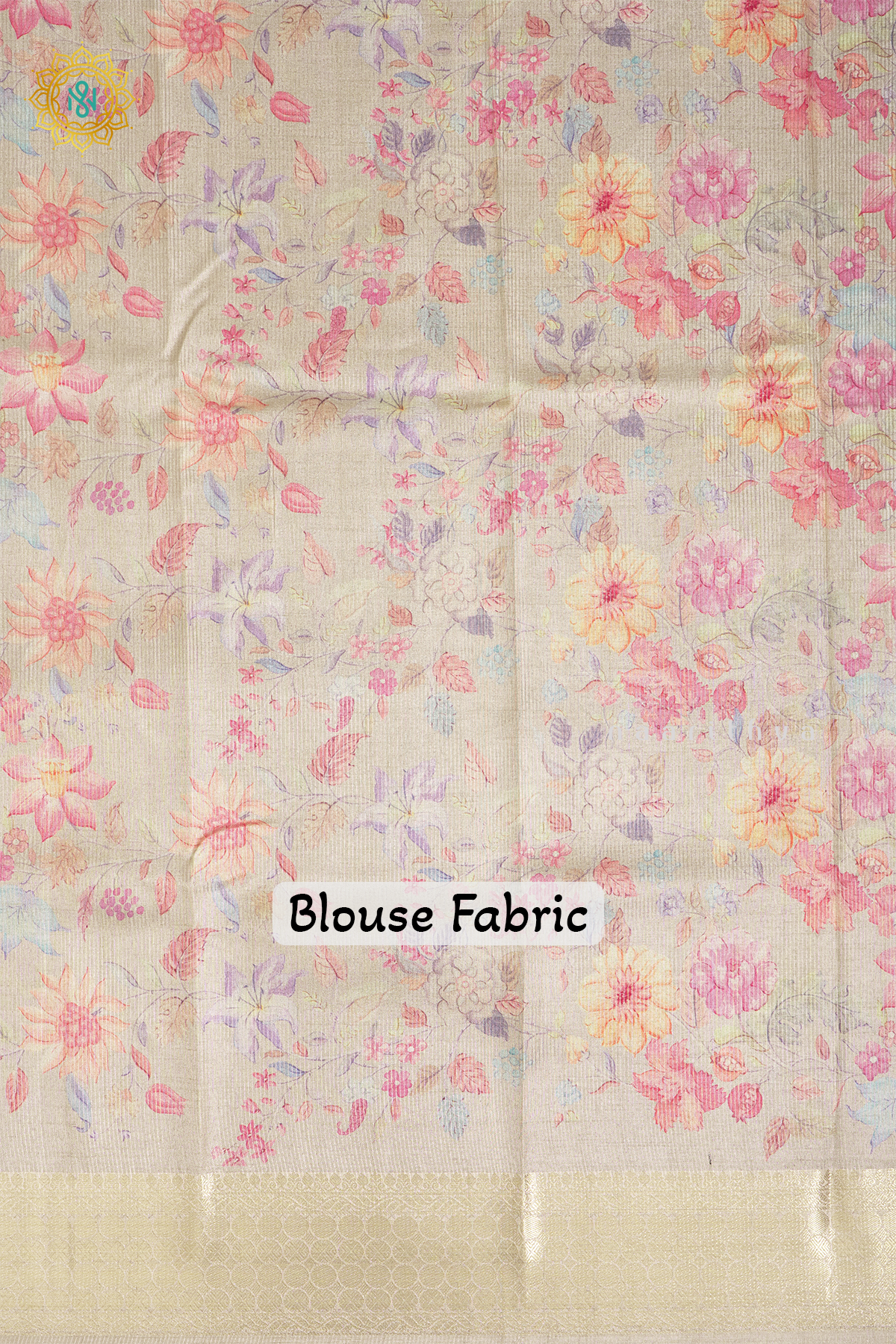 BLUE WITH OFF WHITE - SEMI TUSSAR SILK