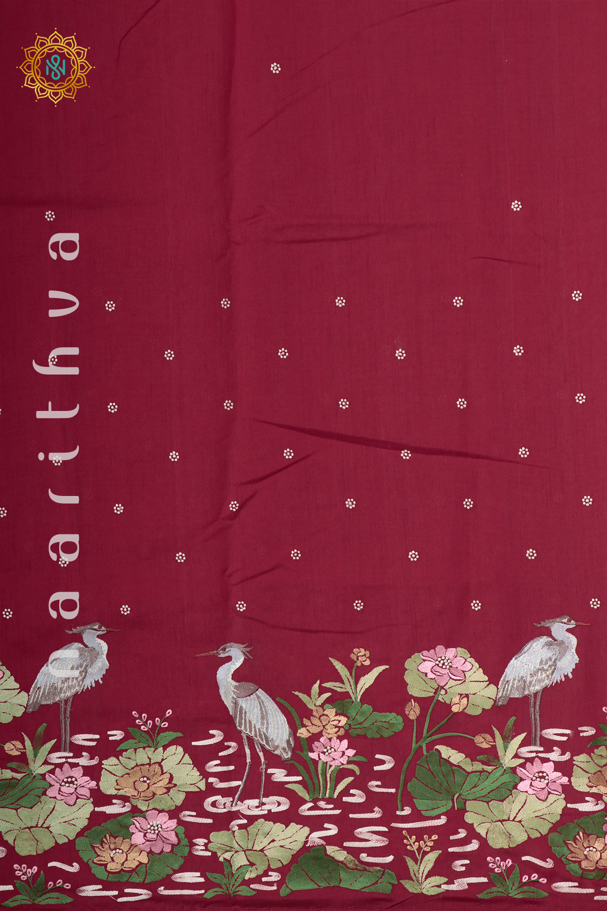 RED - SEMI TUSSAR SILK