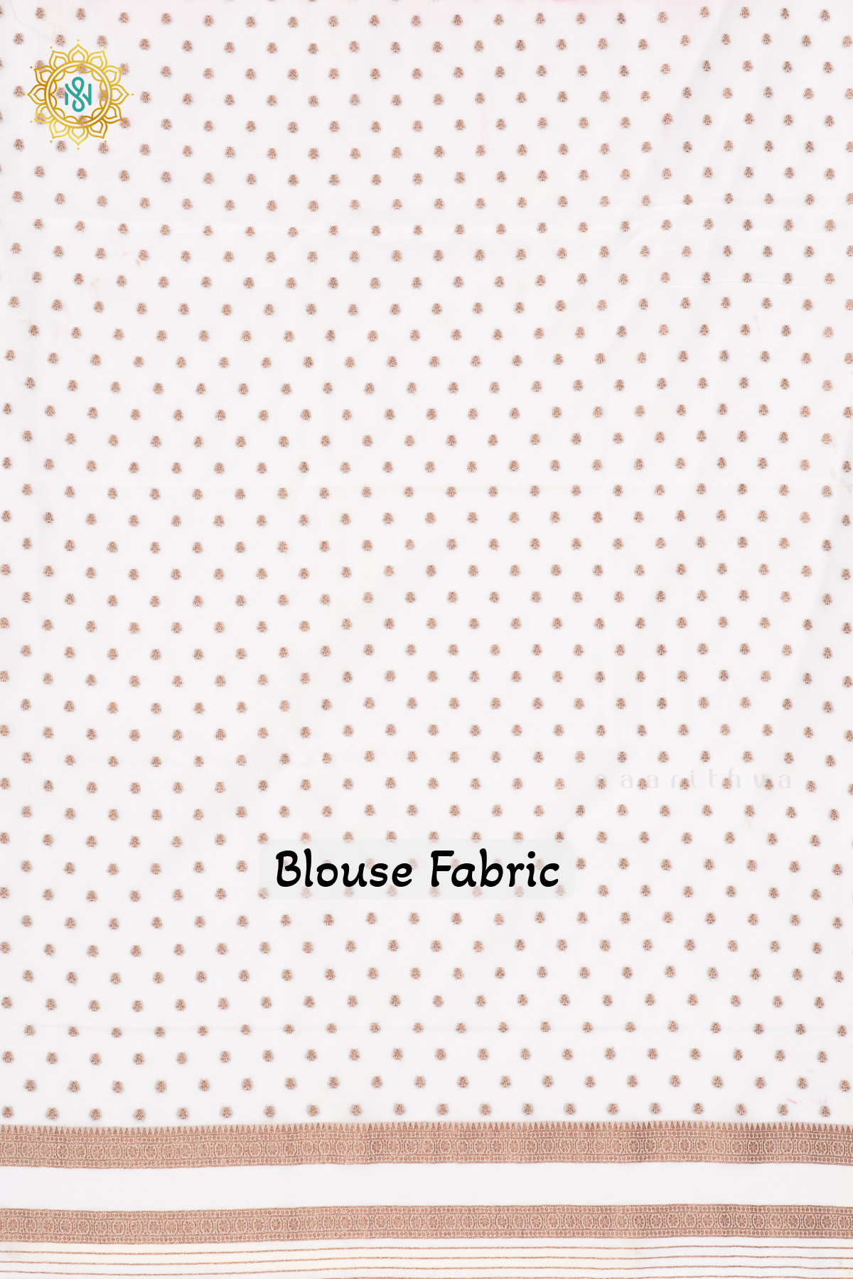 RED WITH WHITE - SEMI CREPE GEORGETTE