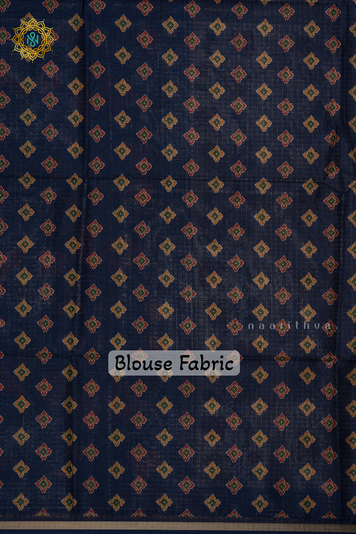 Off White With Blue Semi Tussar Silk Saree With Printed Body And Contrast Border