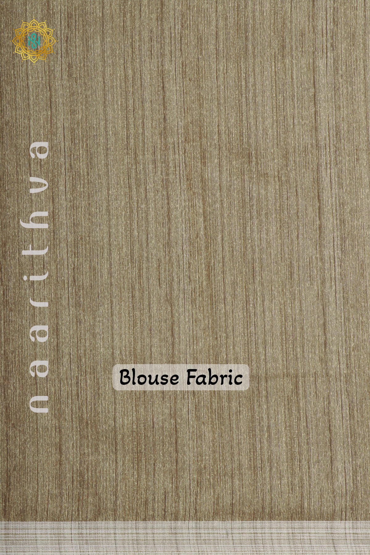 WHITE WITH OLIVE GREEN - JUTE COTTON