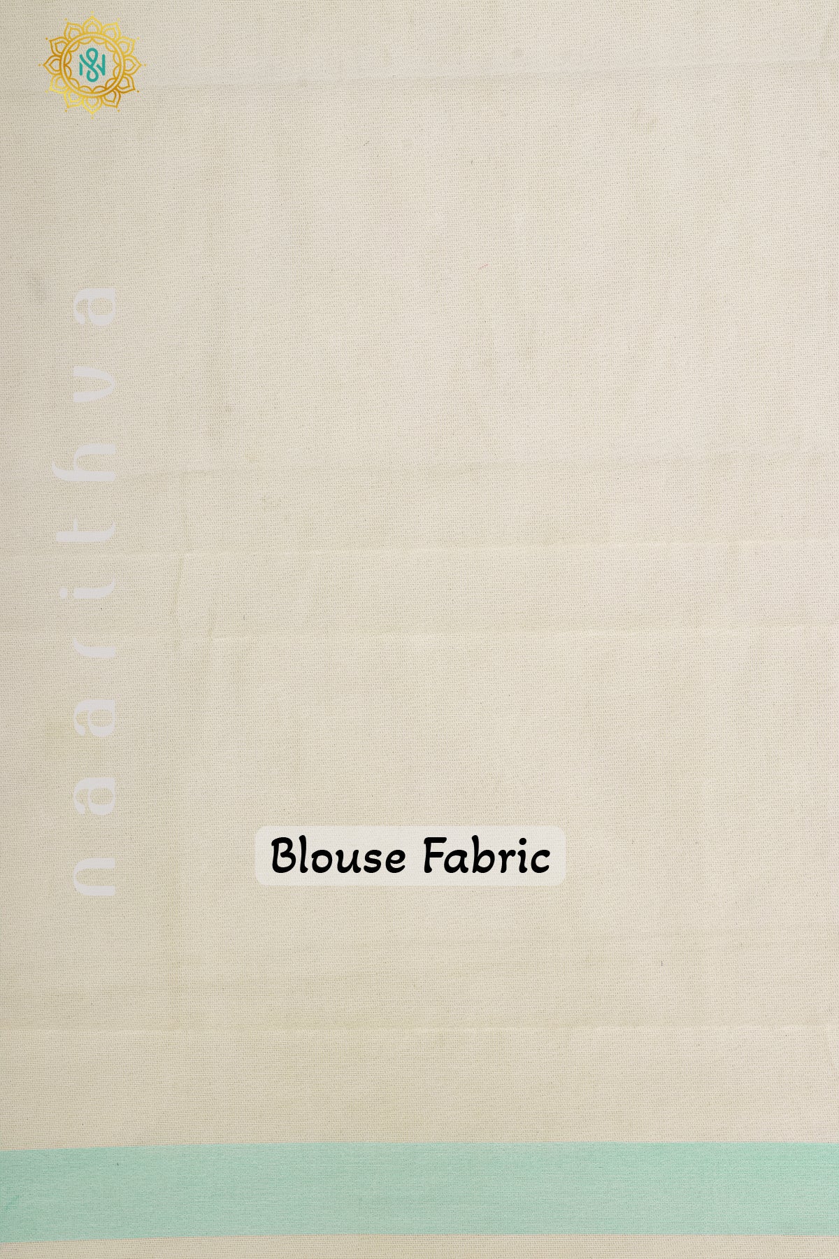 WHITE WITH AQUA GREEN - KOTA COTTON