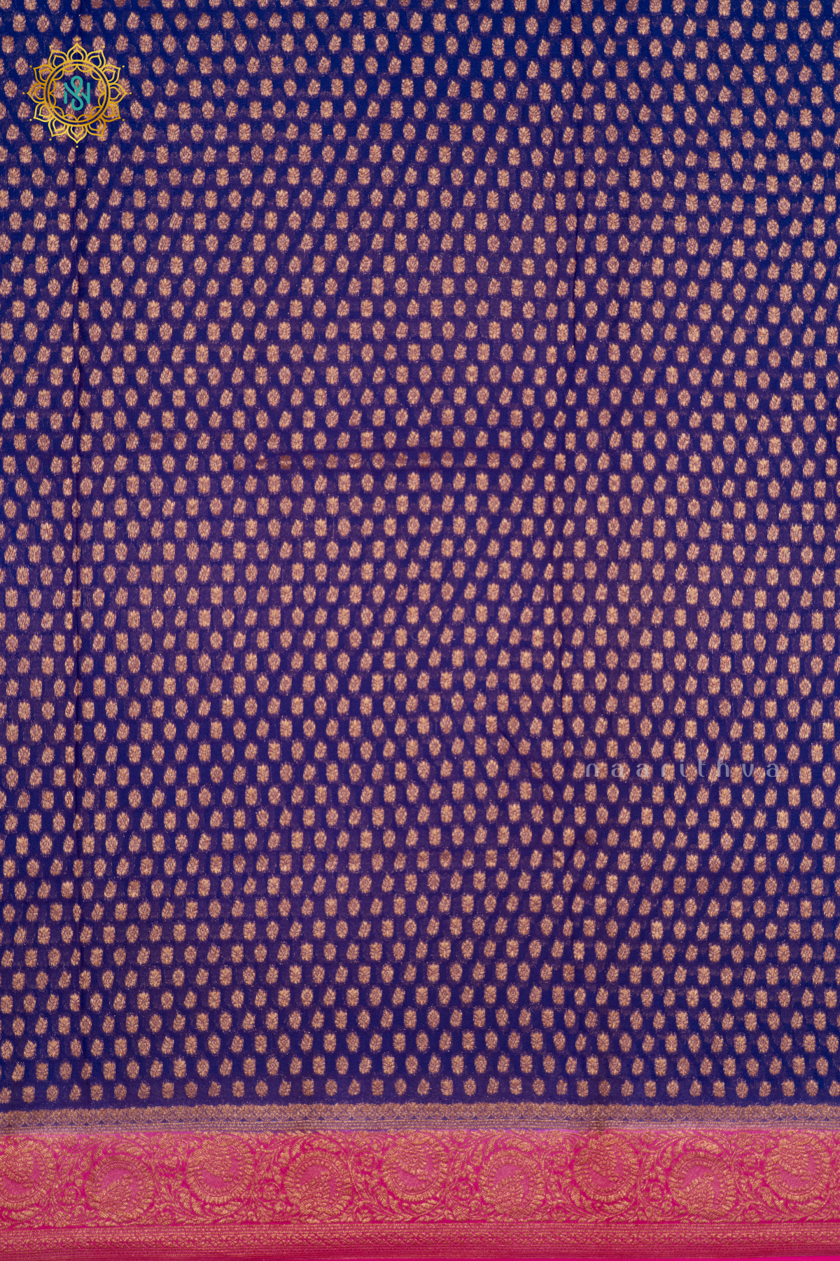 PURPLE WITH PINK - SEMI GEORGETTE