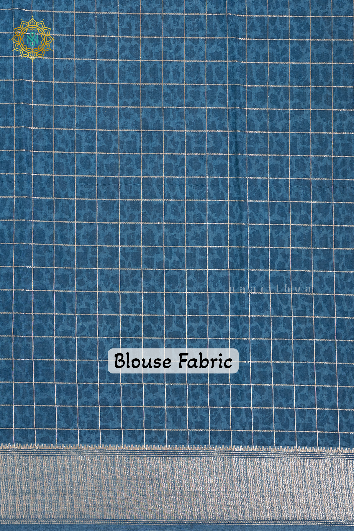 LIGHT GREEN WITH AQUA BLUE - BUTTER CREPE