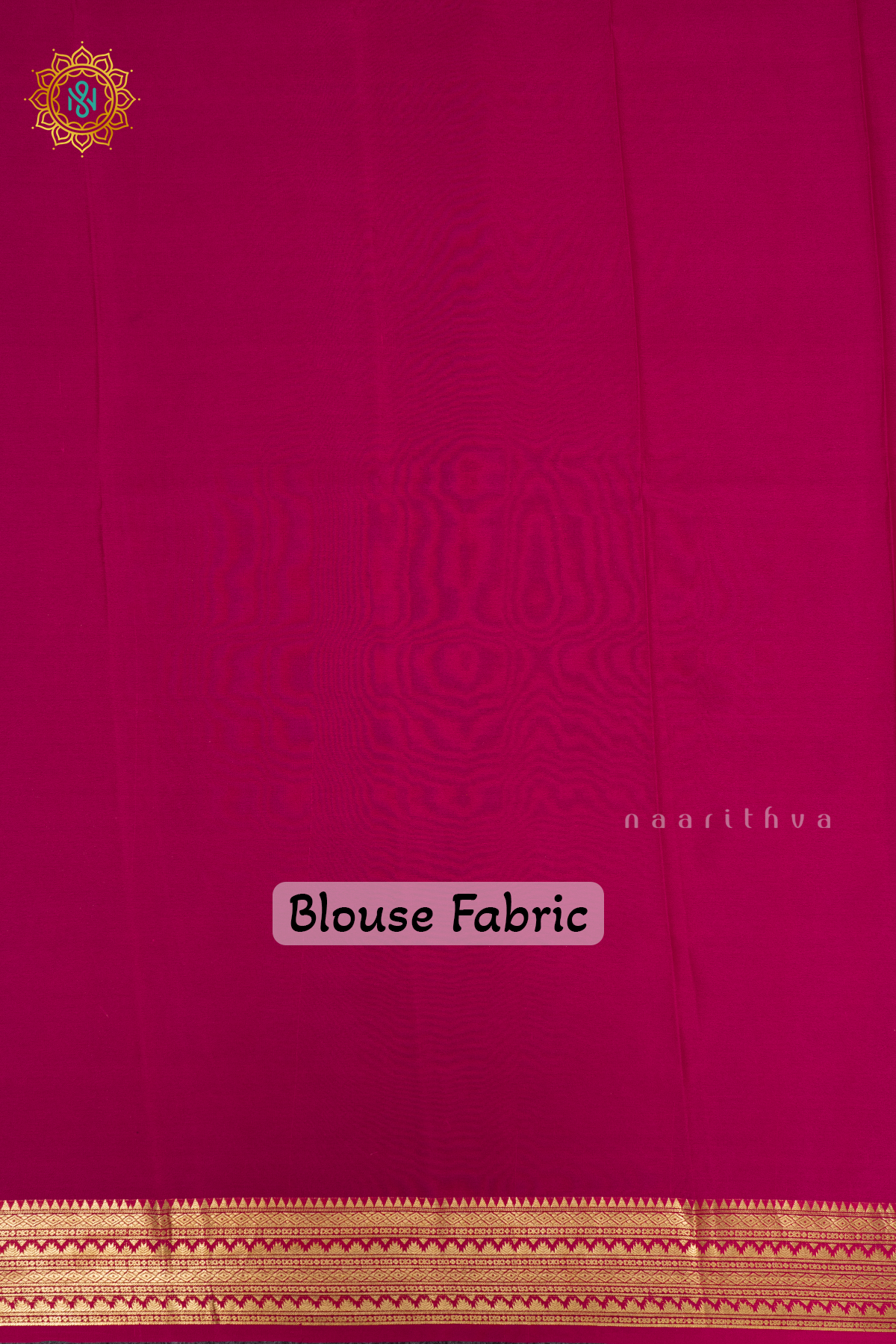 YELLOW WITH PINK - PURE MYSORE CREPE SILK