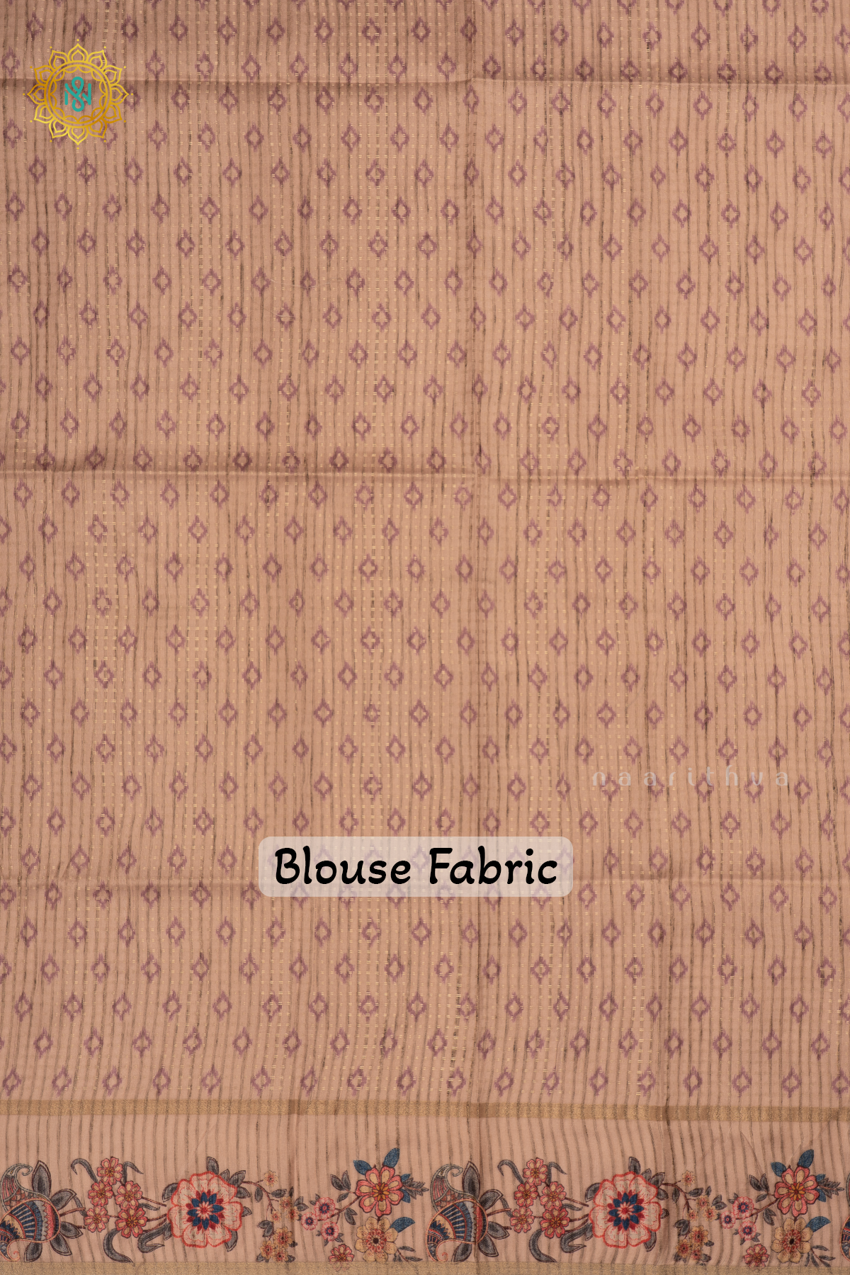 ROUGE PINK WITH BEIGE - SEMI TUSSAR SILK