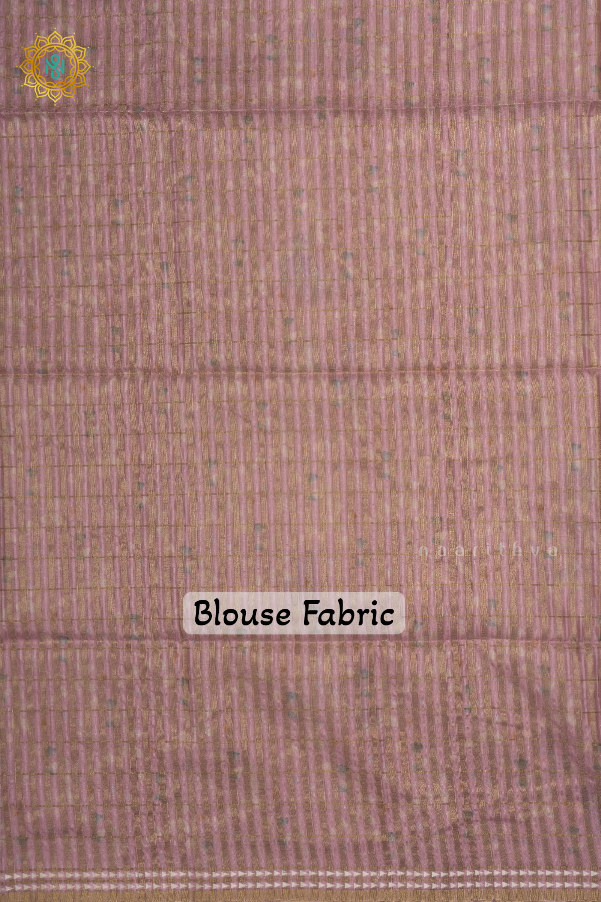 Light Pink - Kotha Tussar Silk Saree with Allover zari Checks and Printed Body with pallu and Blouse