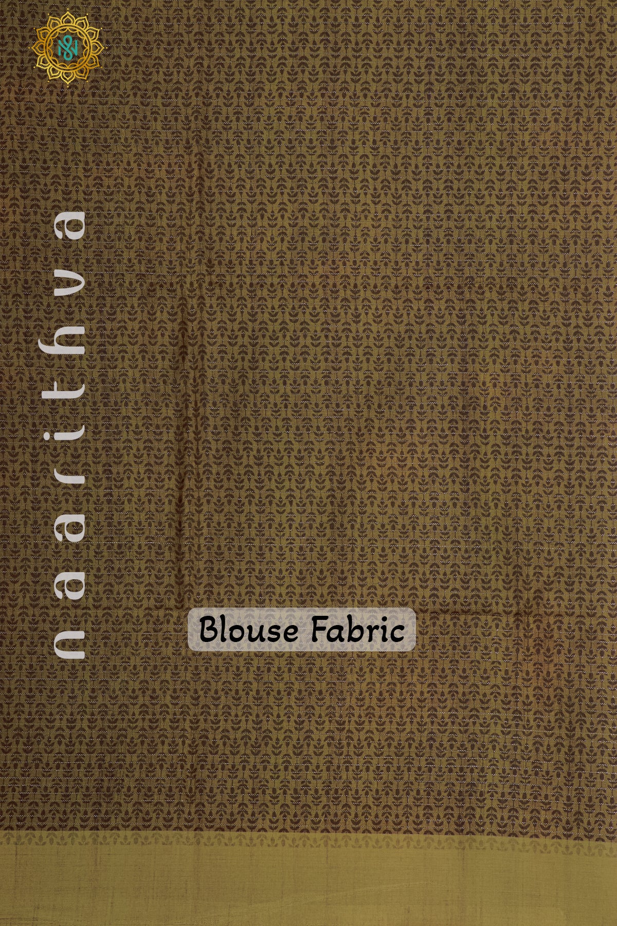 BEIGE WHITE WITH BROWN - SEMI TUSSAR SILK