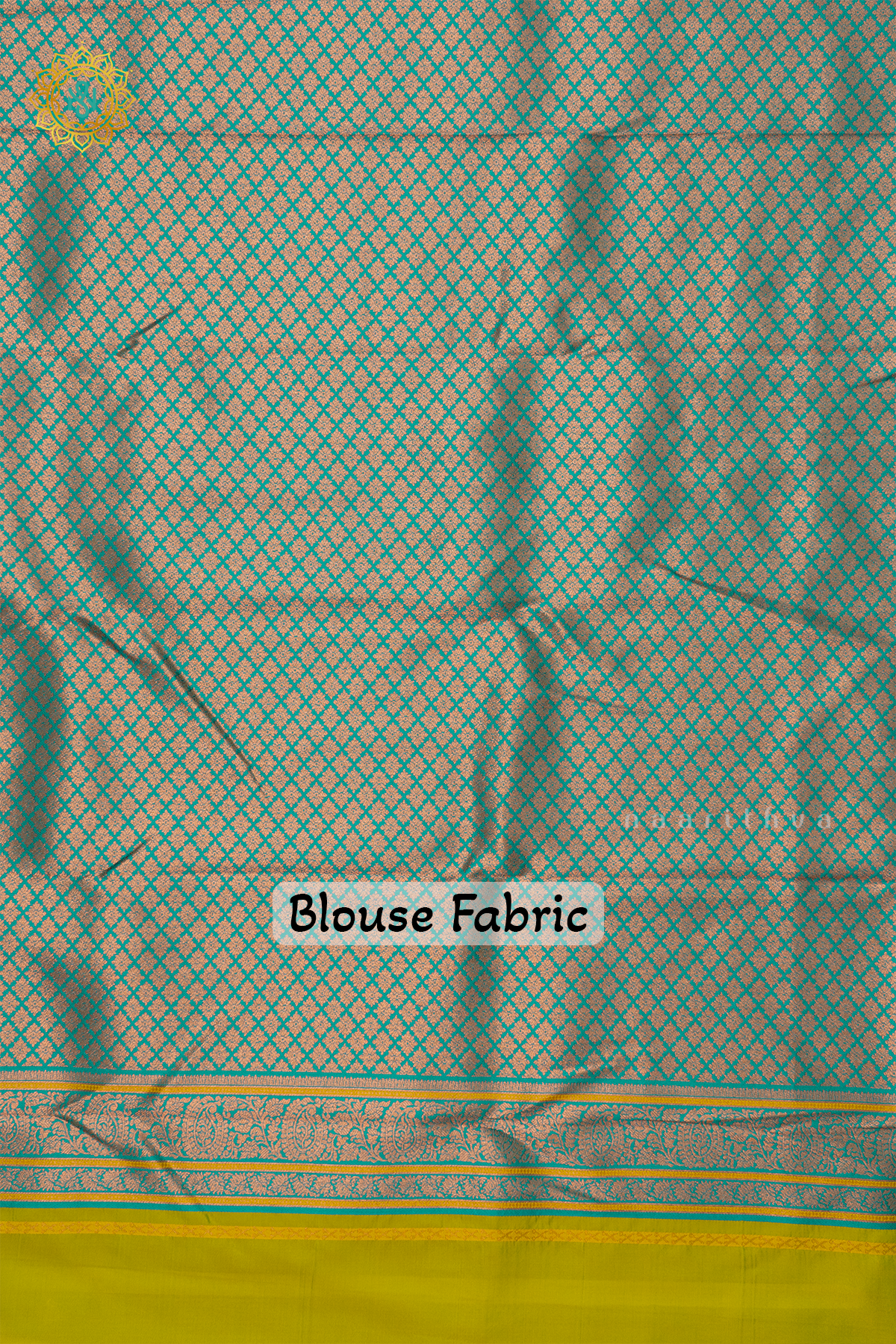 LEMON YELLOW WITH CYAN GREEN - SEMI KANCHI