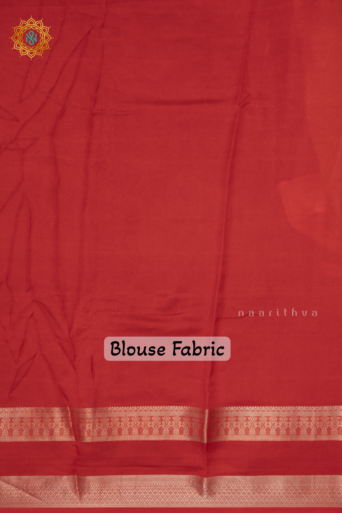 LIGHT BROWN WITH RED - SEMI GEORGETTE