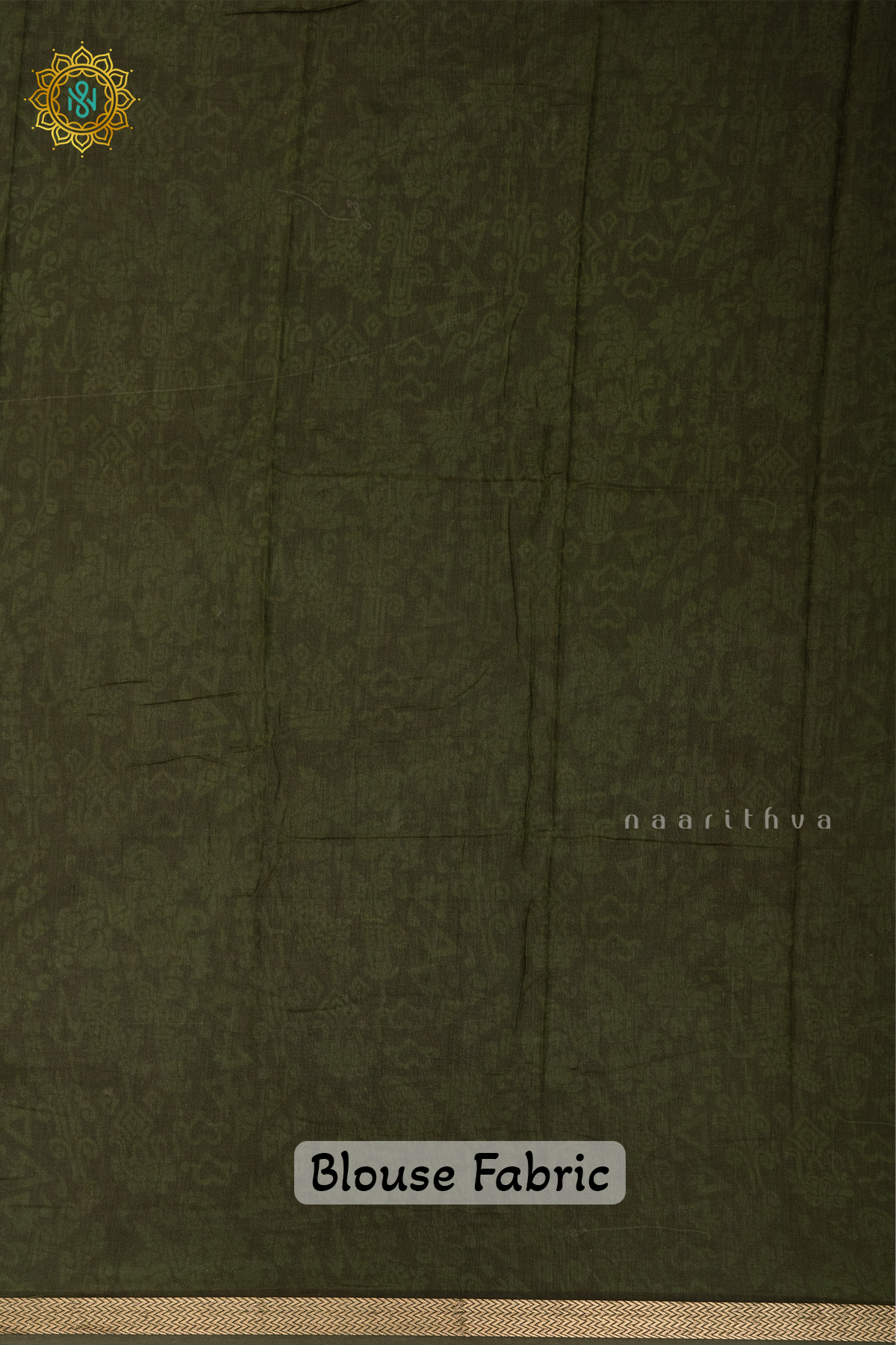 WHITE WITH GREEN - VISCOSE COTTON