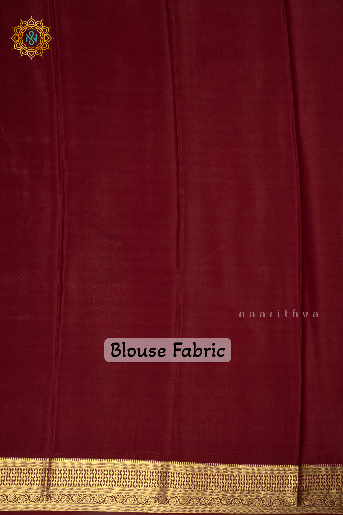 LIGHT BISCUIT WITH MAROON - PURE MYSORE CREPE SILK
