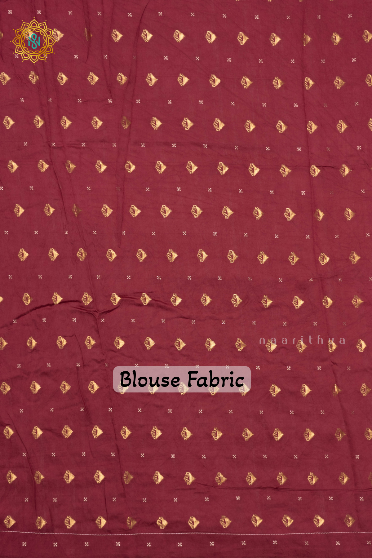 RED WITH PEACH - SEMI CREPE SILK