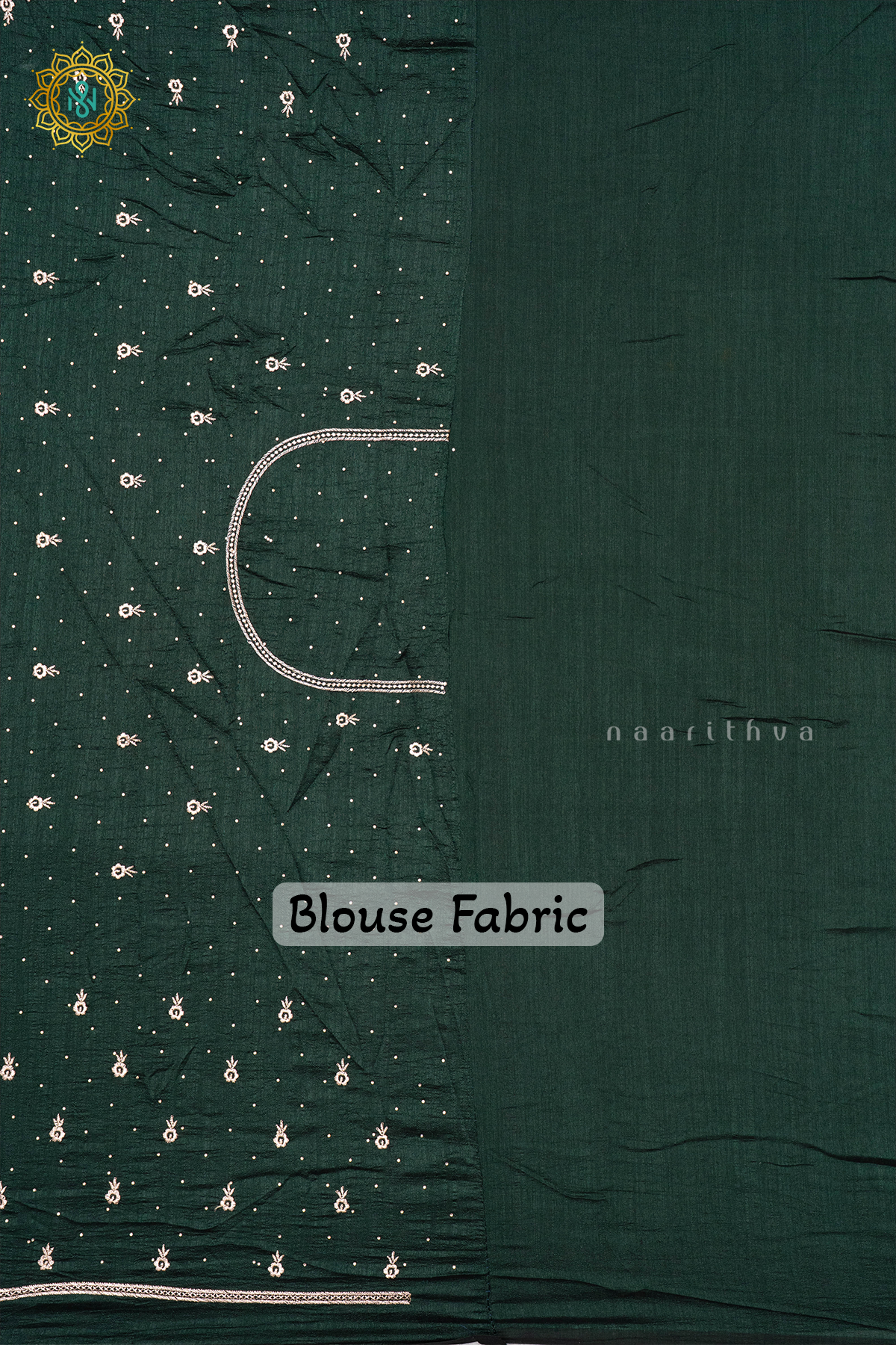 RED WITH BOTTLE GREEN - PARTY WEAR TUSSAR GEORGETTE