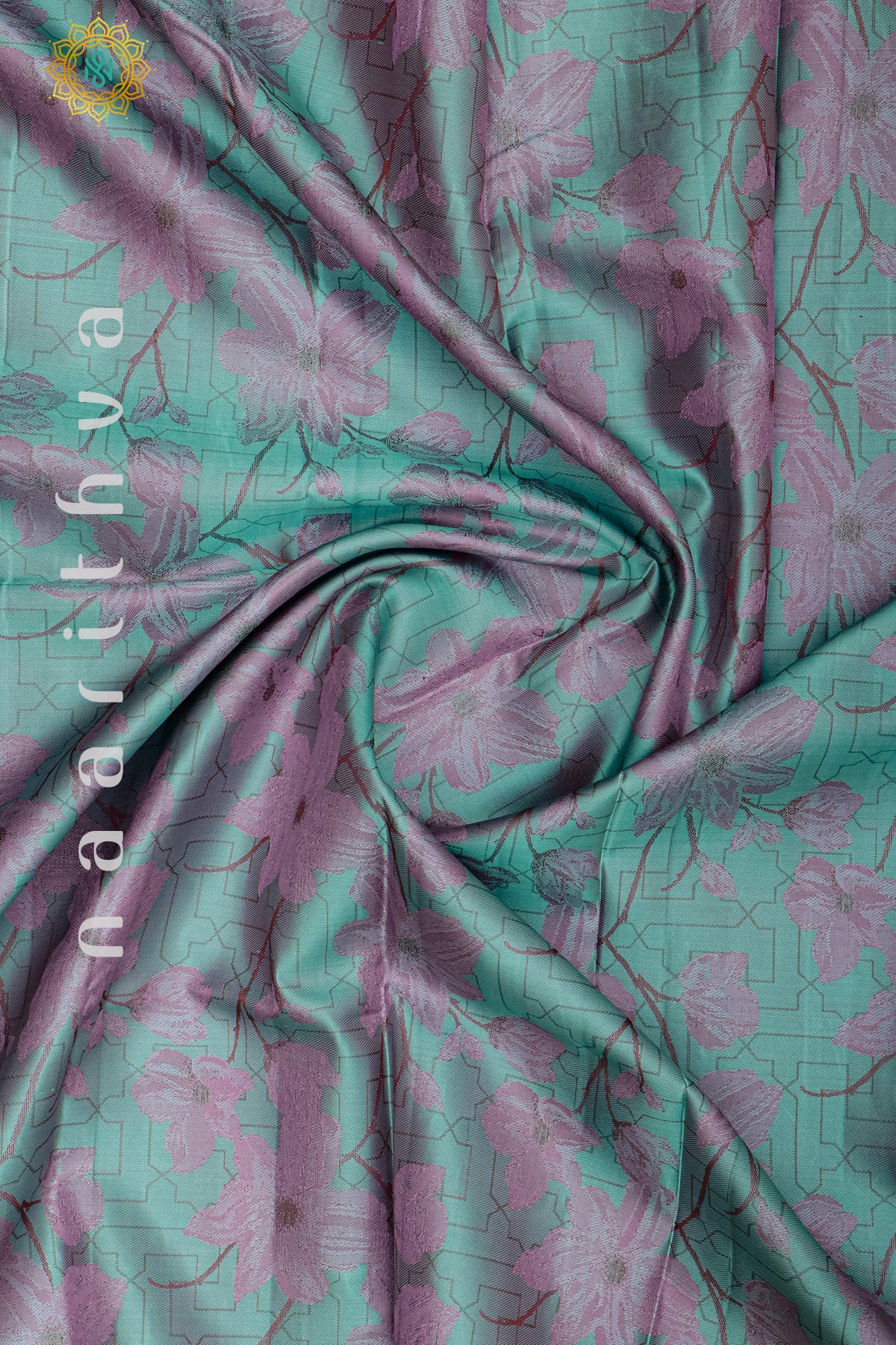 BLUE WITH DEEP WINE - PURE KANJIVARAM SILK