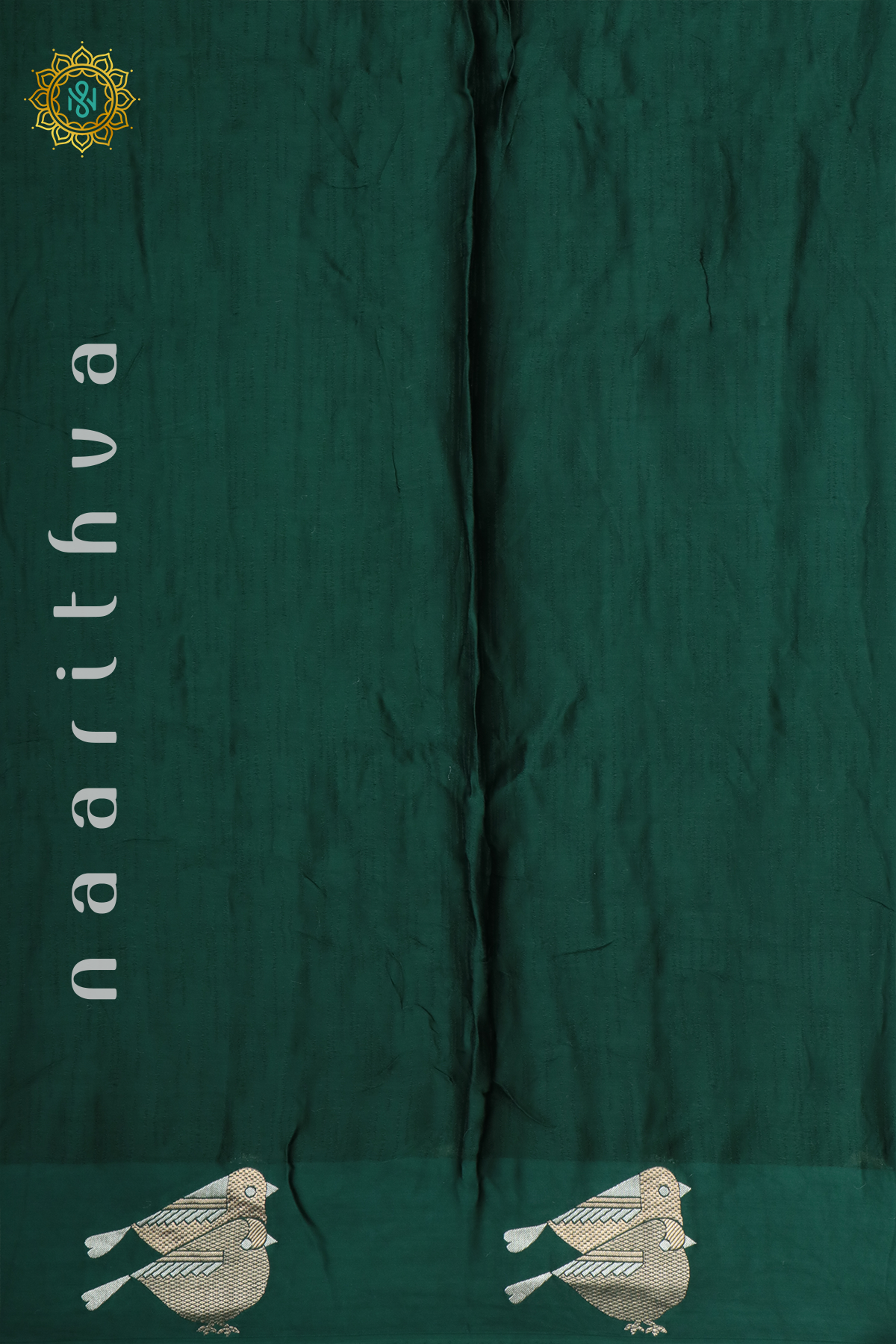 BOTTLE GREEN - SATIN BANARAS