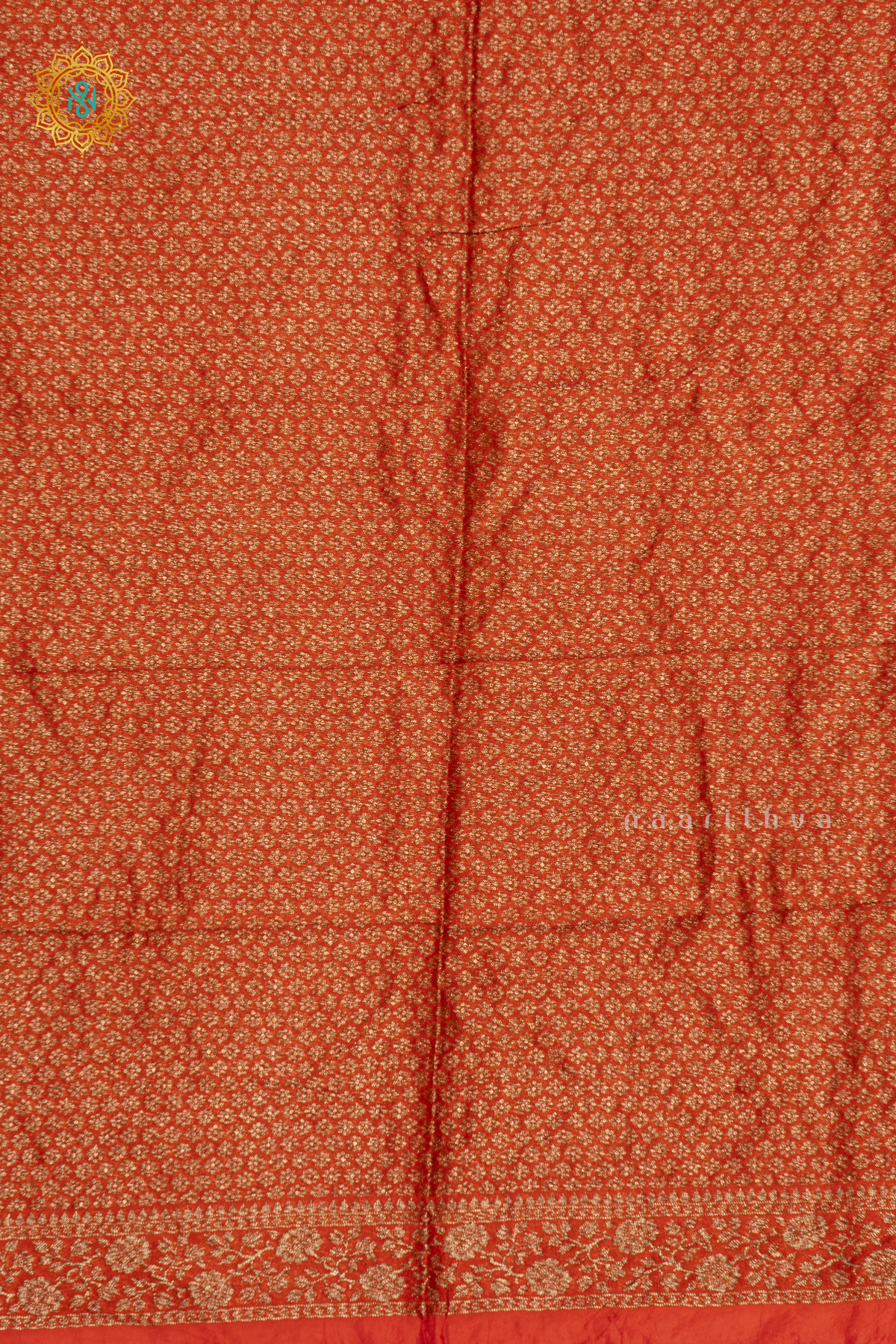 ORANGE - SEMI TUSSAR WITH TIE & DYE