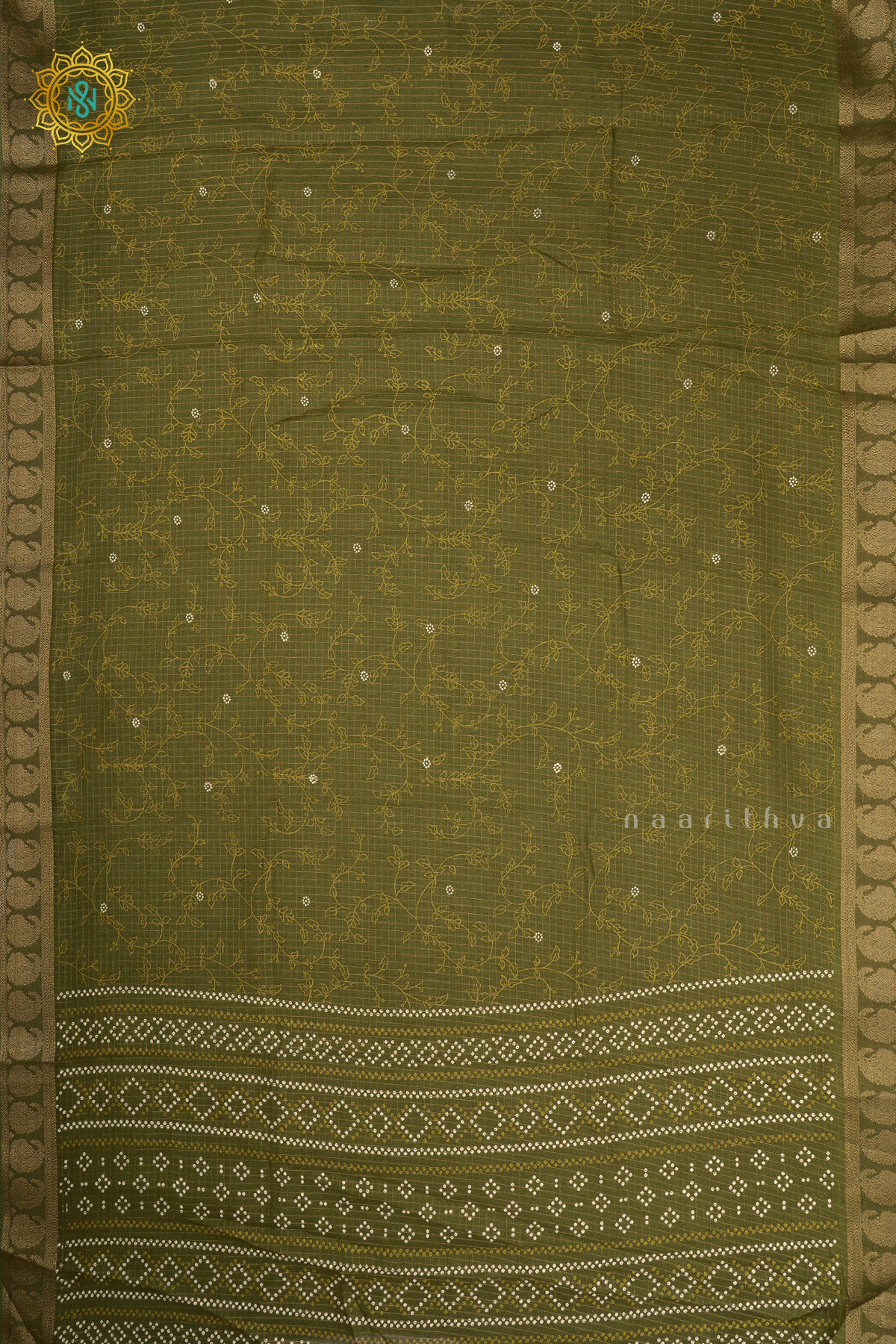 OLIVE GREEN - SEMI GEORGETTE