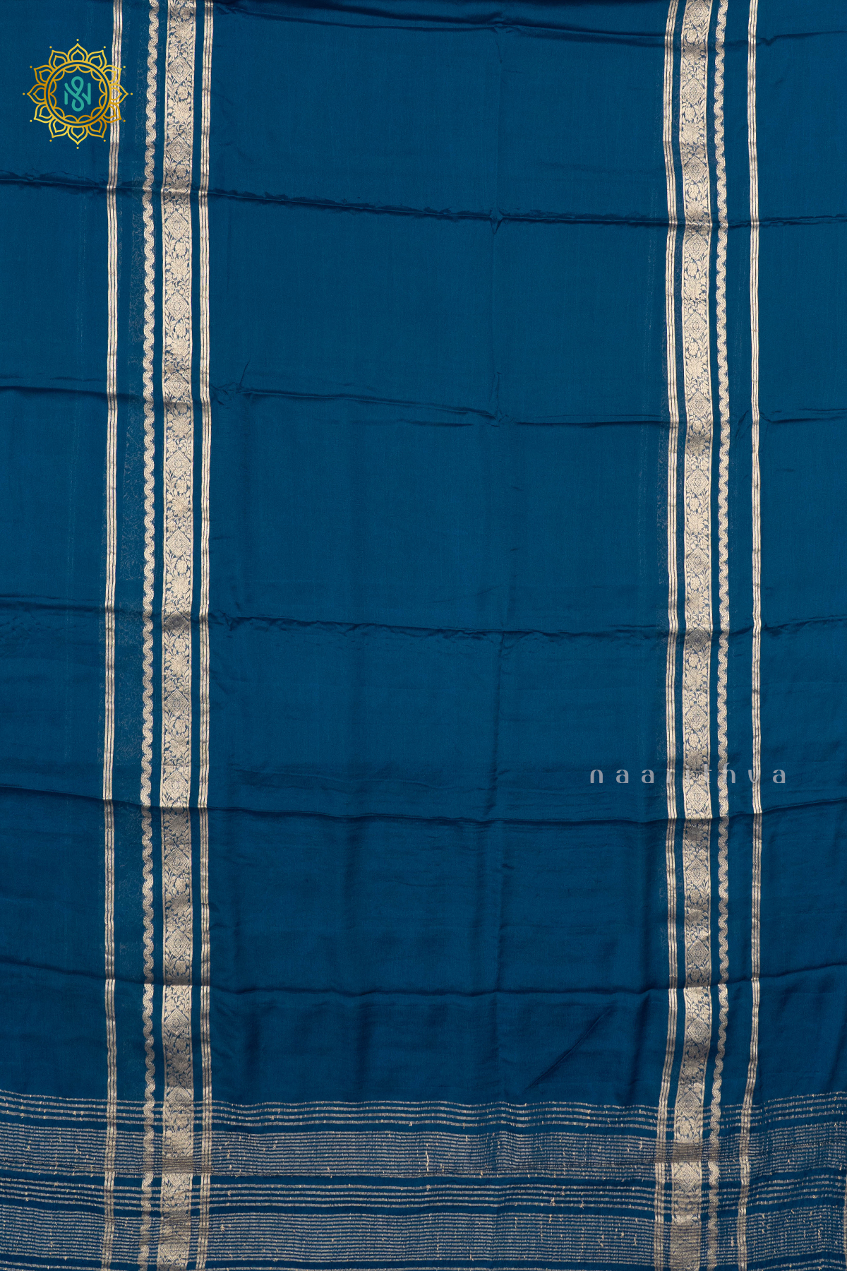 PEACOCK BLUE - SEMI MYSORE CREPE SILK