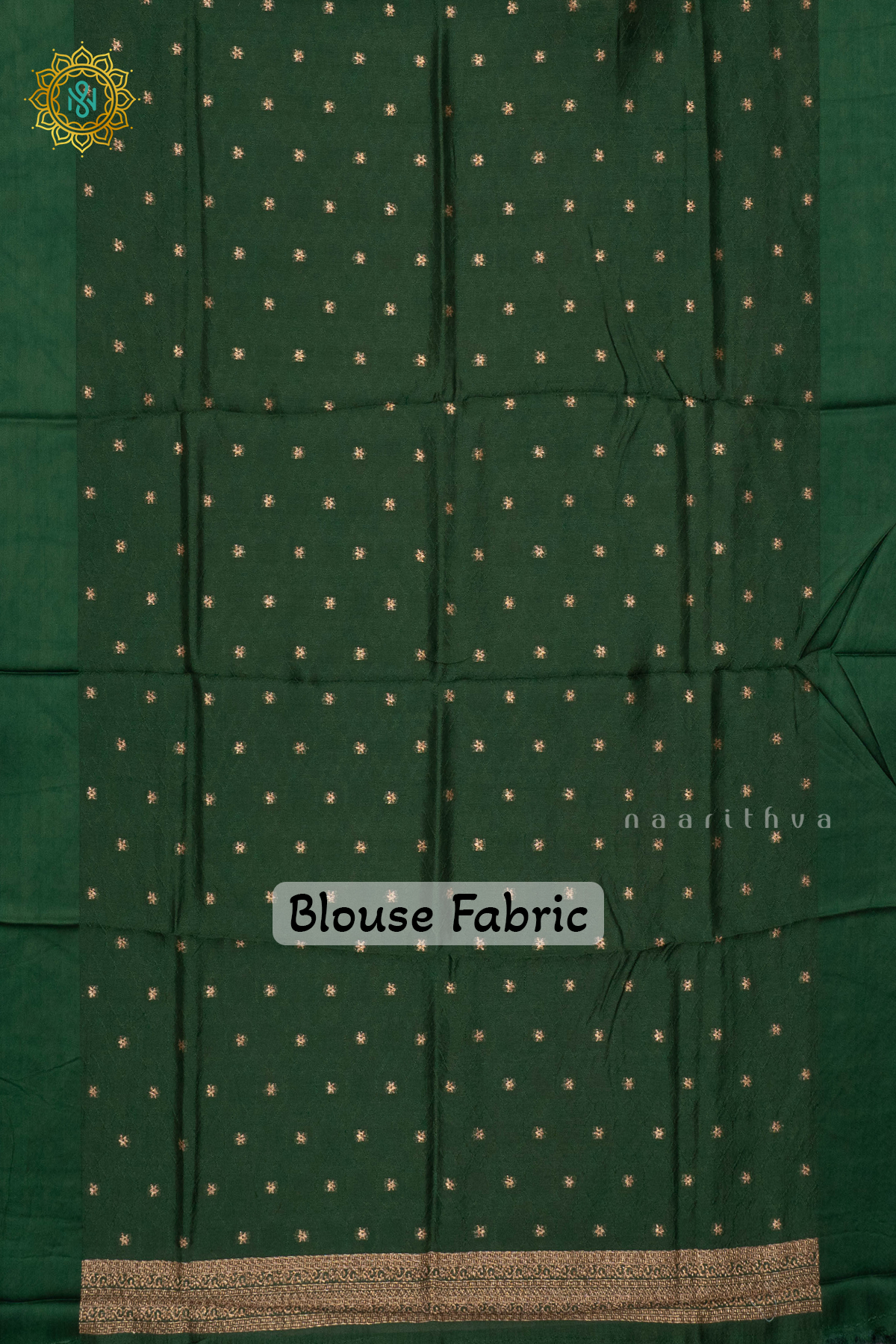 BOTTLE GREEN - SEMI TUSSAR SILK