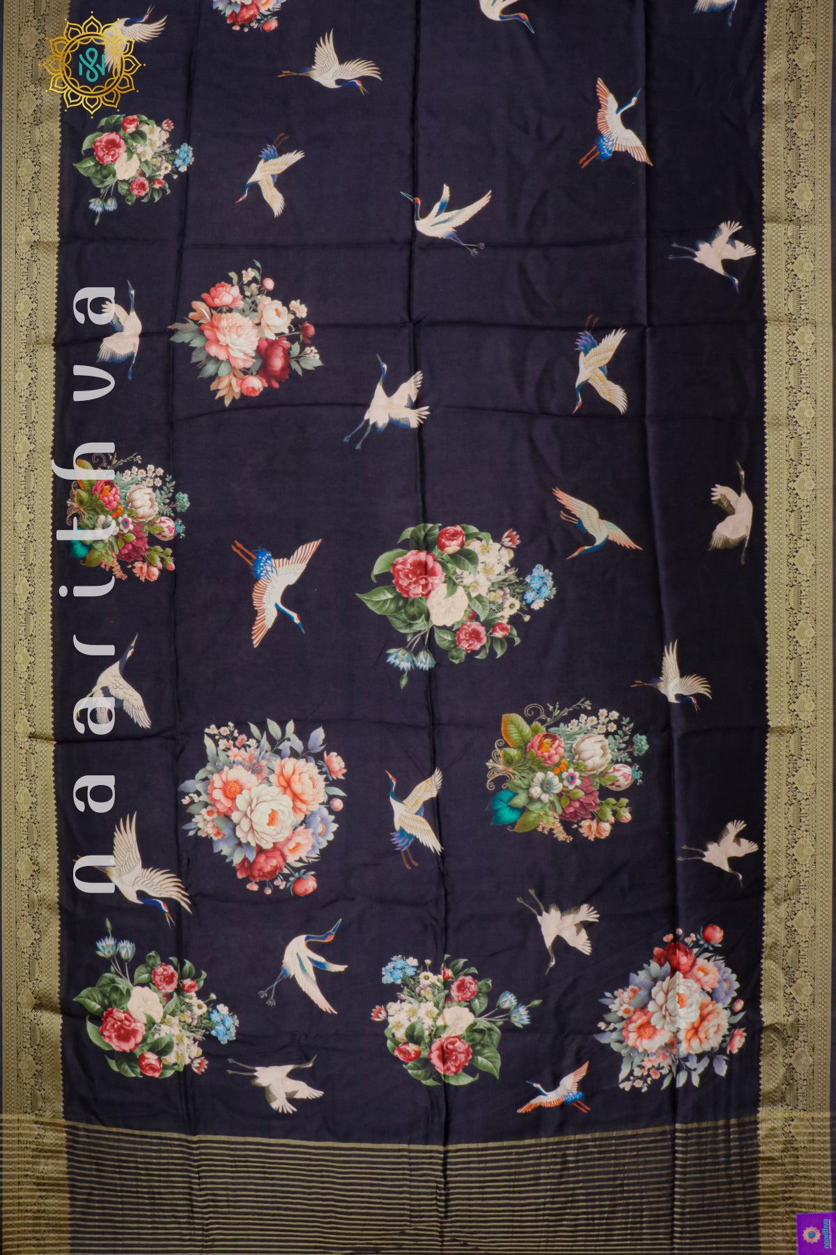 BLACK - SEMI CREPE SILK