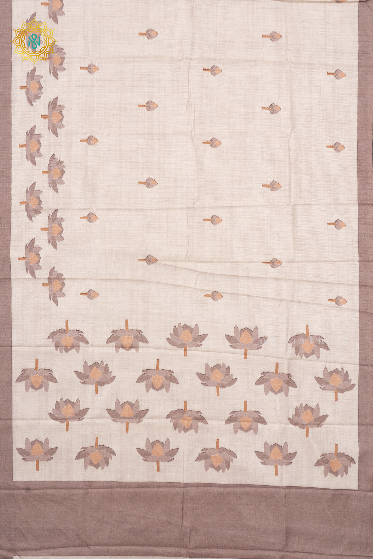 OFF WHITE WITH LIGHT BROWN - KOTHA TUSSAR