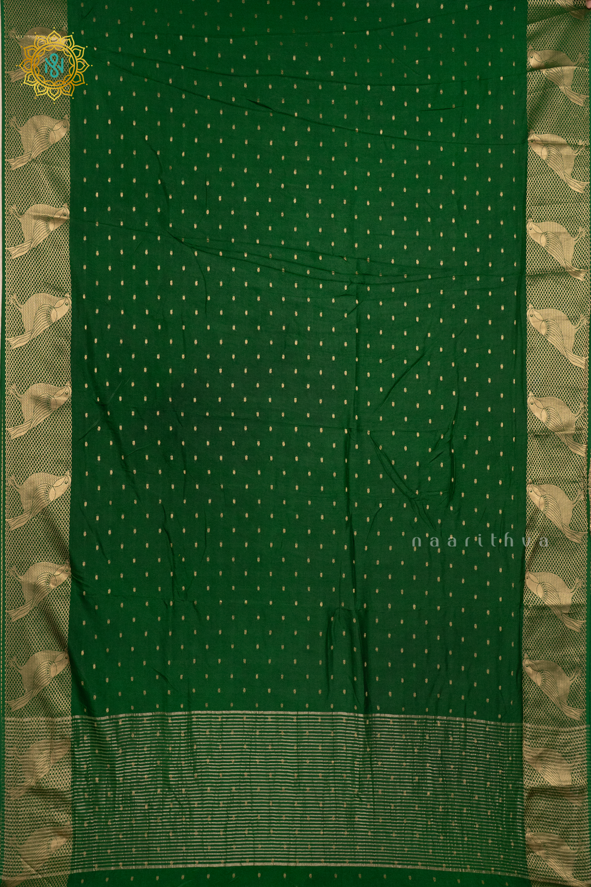 GREEN WITH PARROT GREEN - DOLA SILK