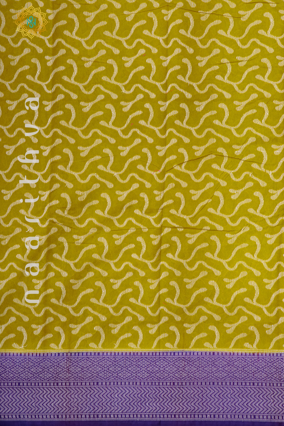 MUSTARD WITH PURPLE - JUTE COTTON