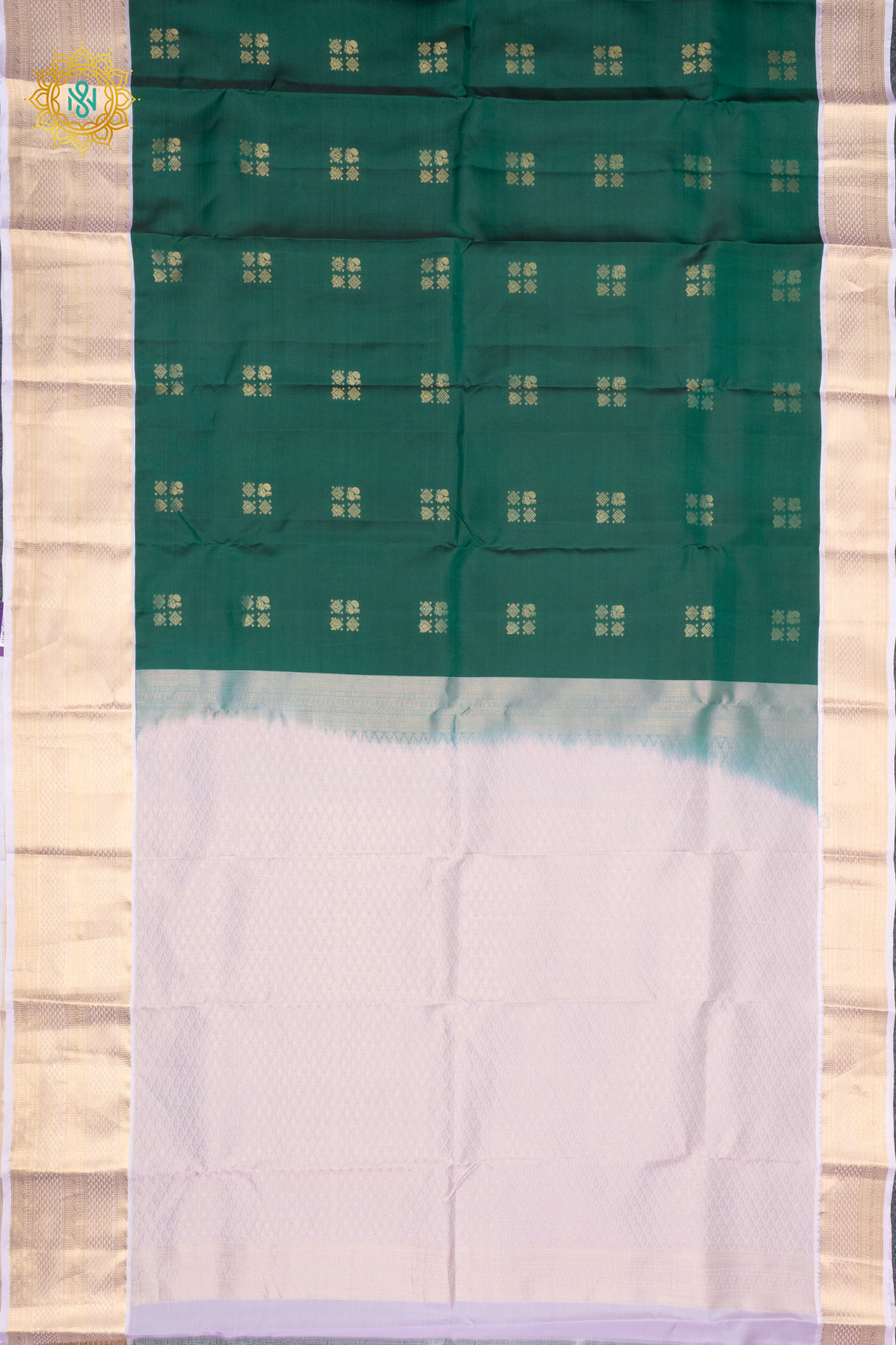 GREEN WITH LAVEDNER - KANJIVARAM PURE MIX