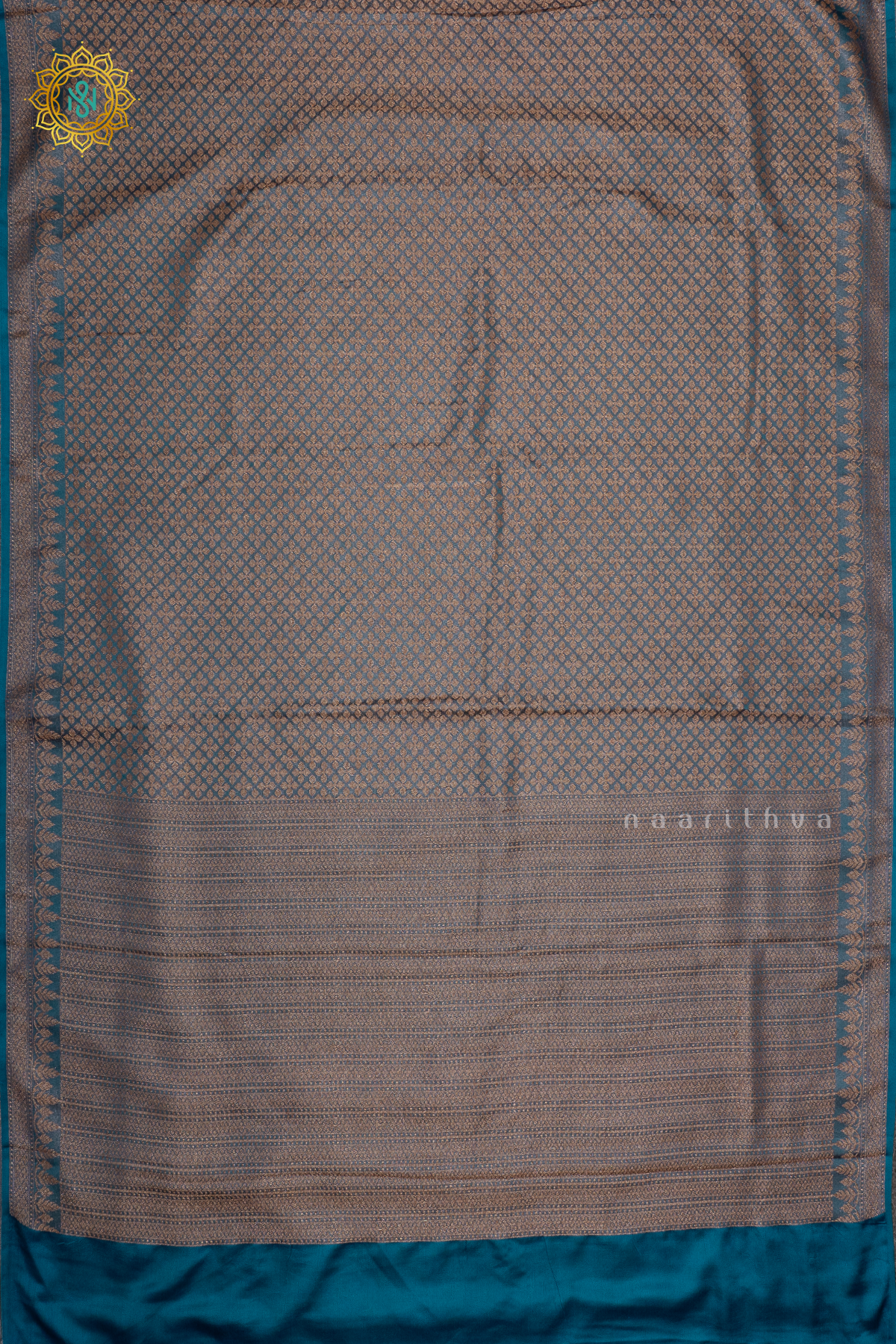 TEAL BLUE - SATIN BANRASI