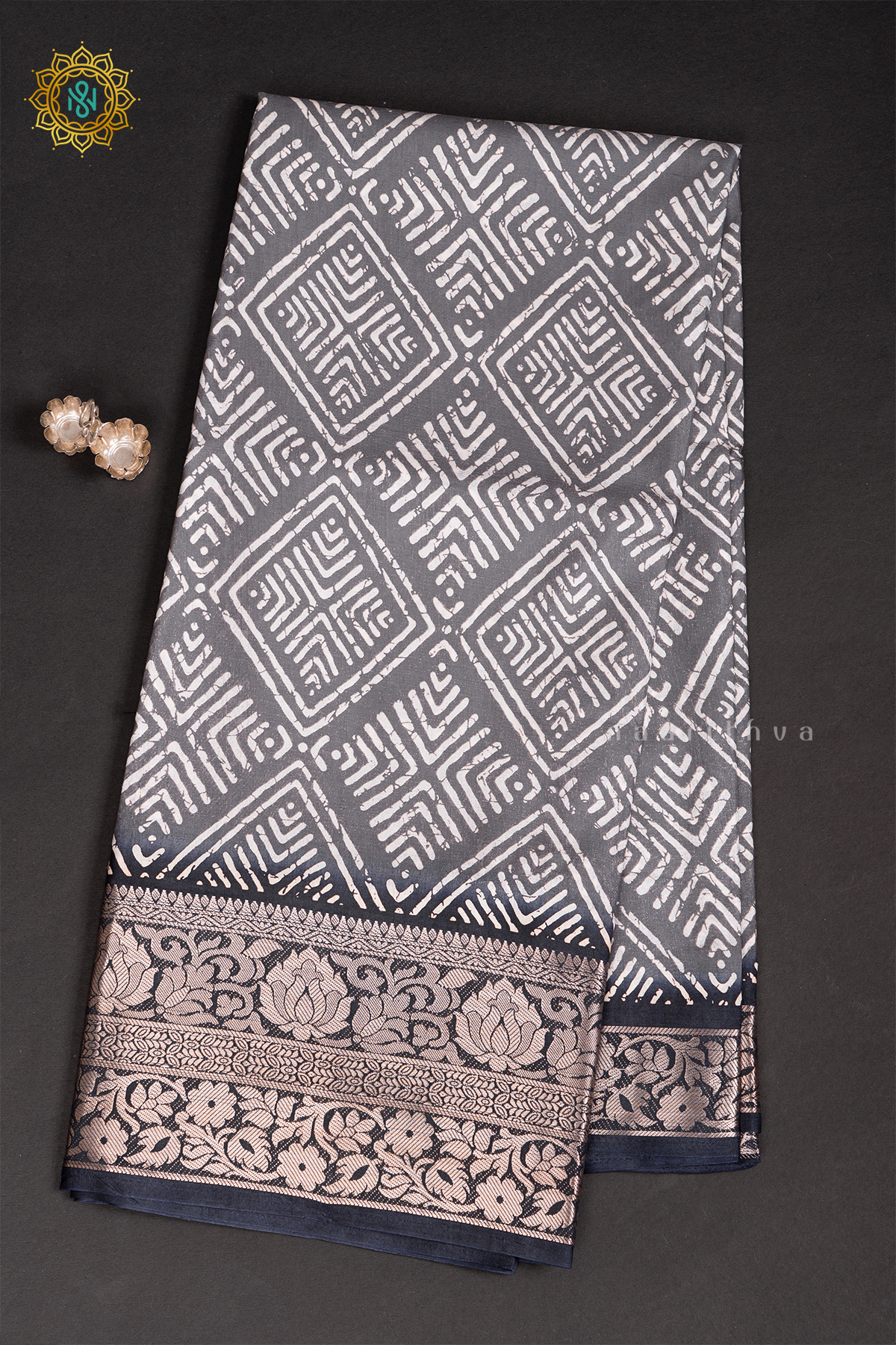 GREY WITH BLACK - DOLA SILK