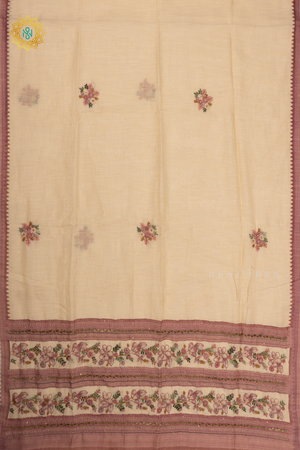 WHITE WITH LIGHT PINK - LINEN TISSUE