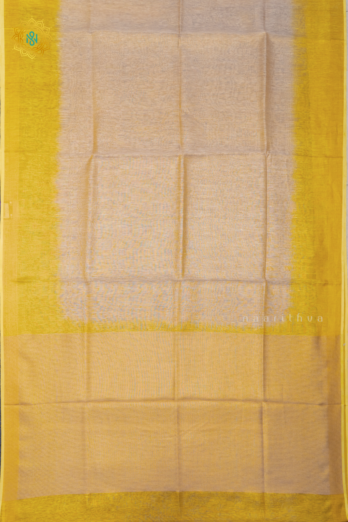 OFF WHITE WITH YELLOW - LINEN TISSUE