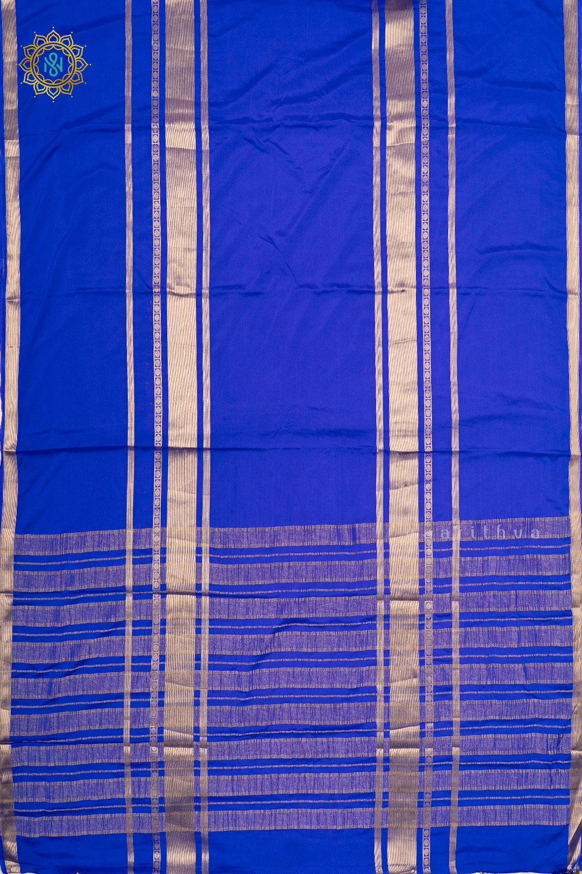 ROYAL BLUE - SEMI MYSORE CREPE SILK