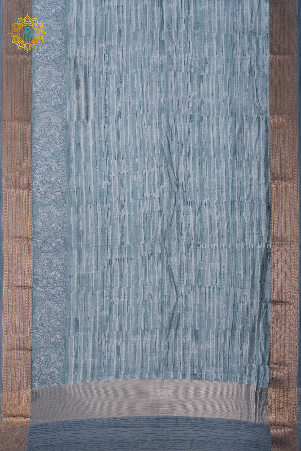 AQUA BLUE -CHANDERI SILK COTTON