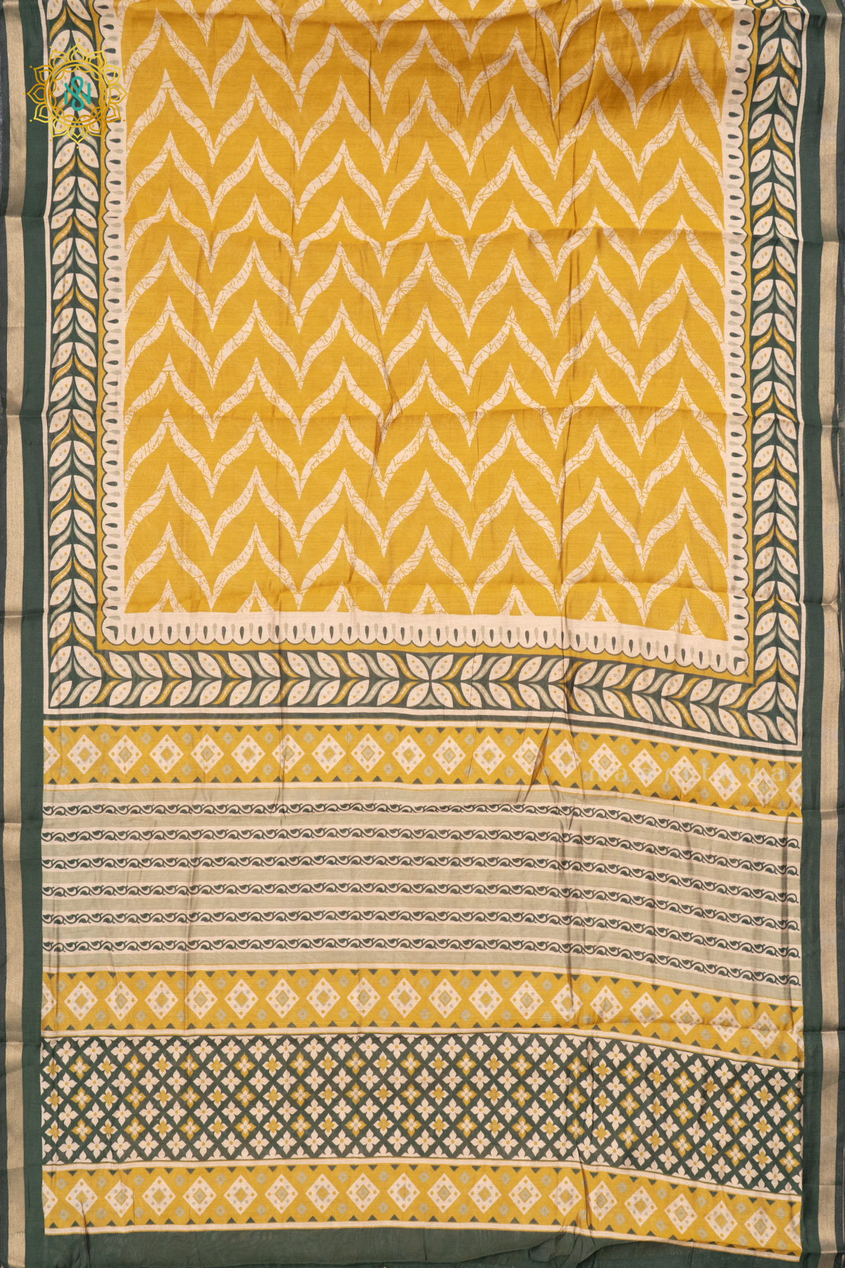YELLOW WITH GREEN - SOFT COTTON