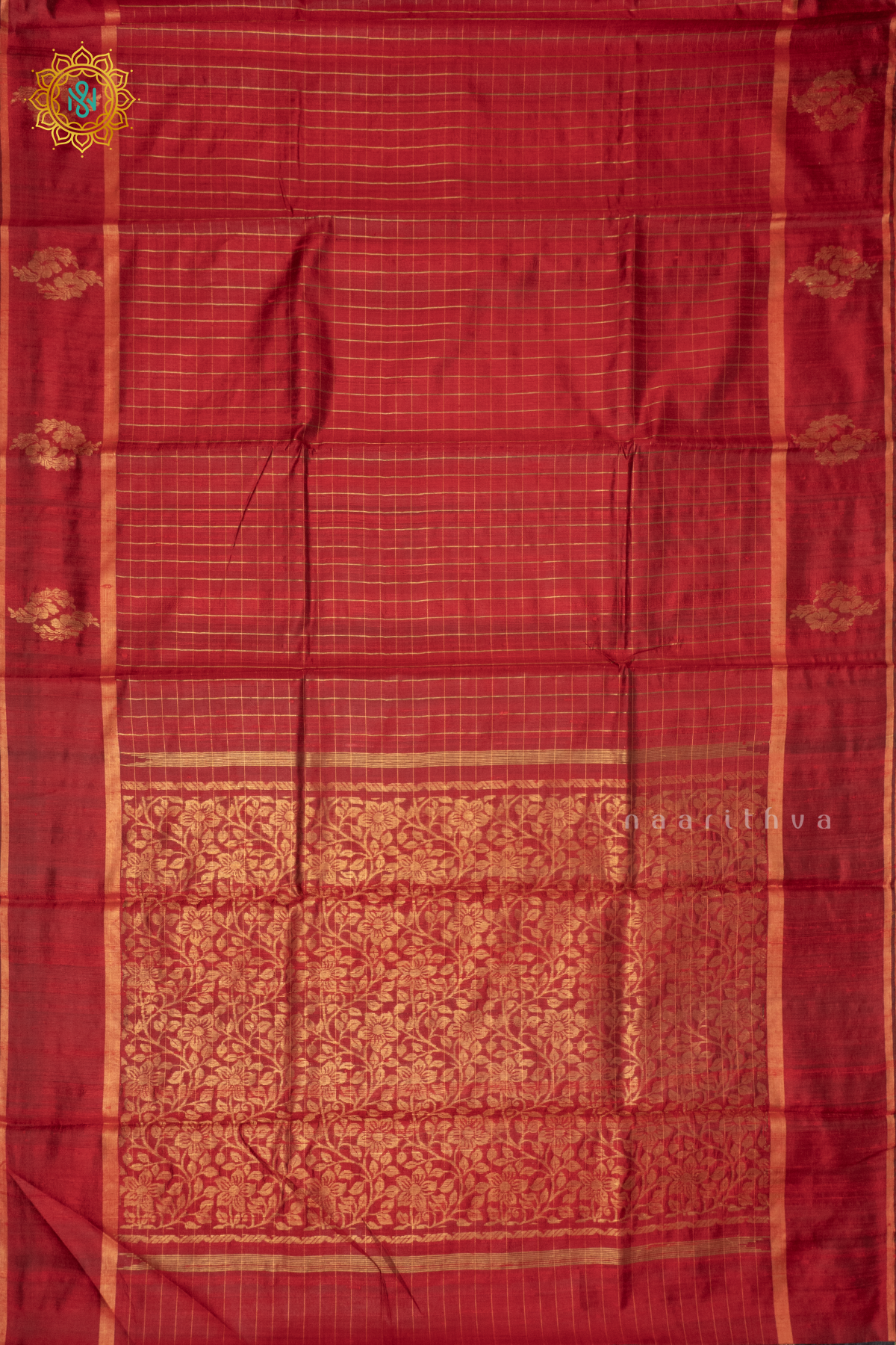 RED - PURE TUSSAR SILK
