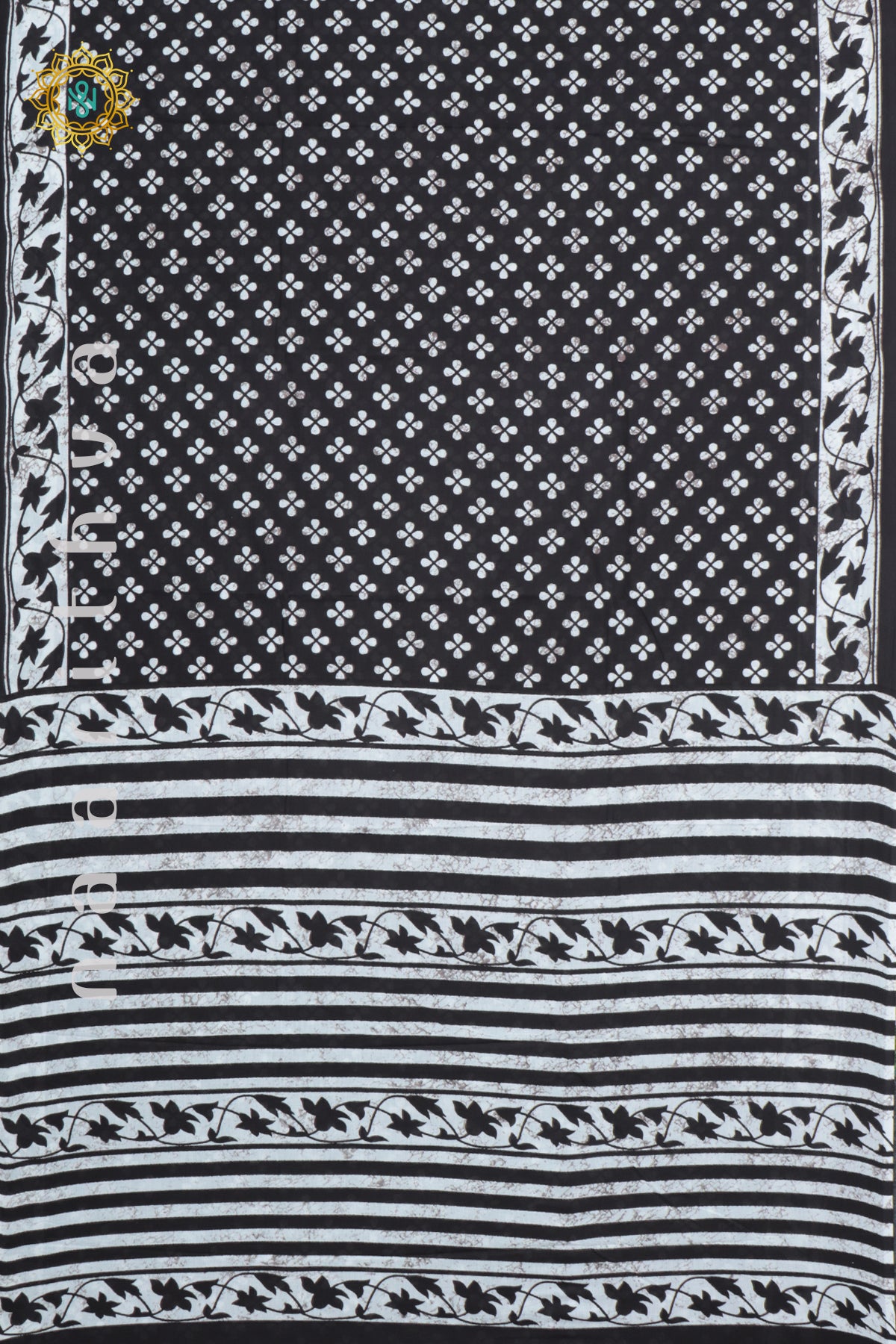 BLACK WITH WHITE - MUL COTTON