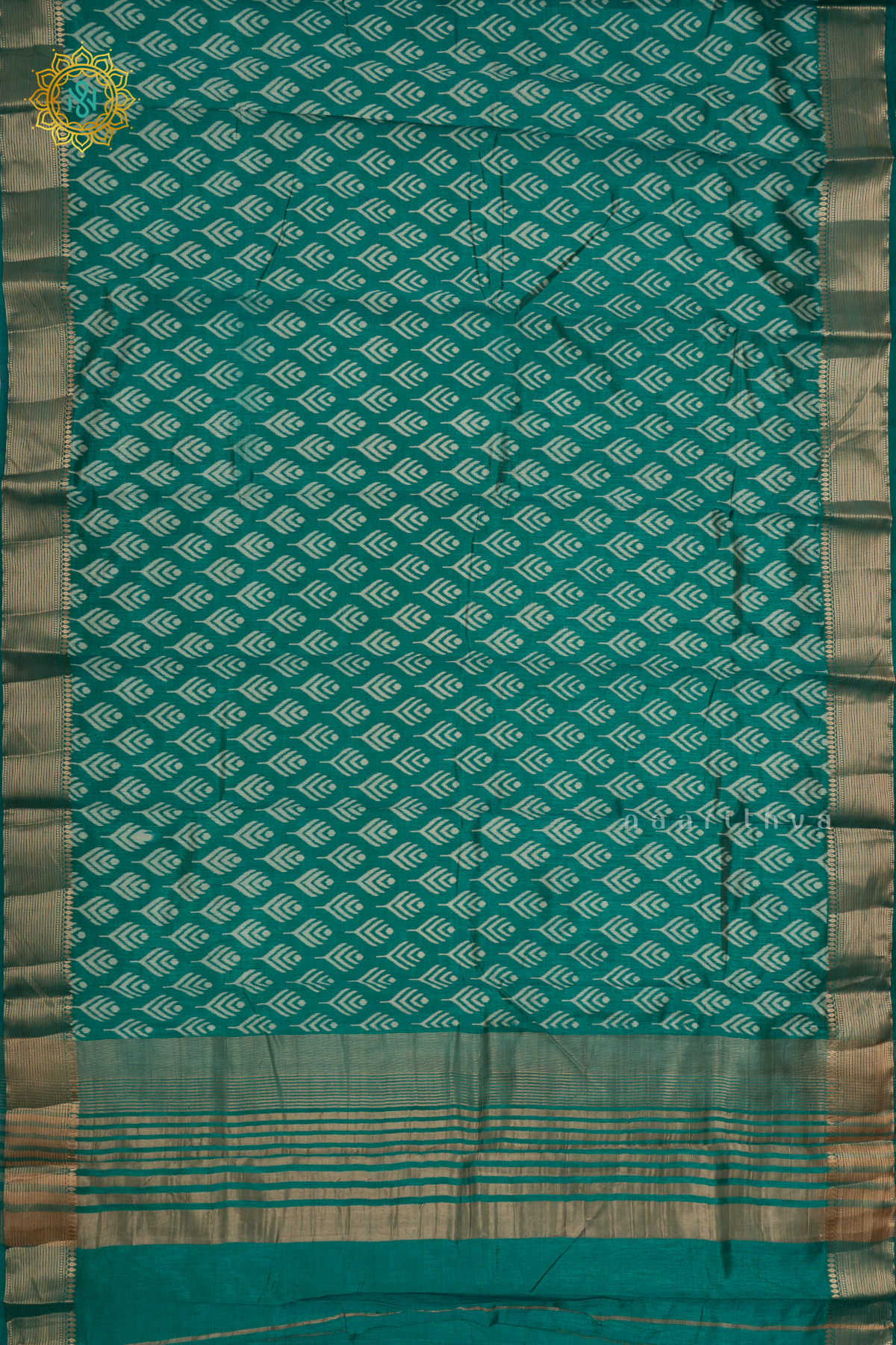 AQUA GREEN - SEMI TUSSAR SILK