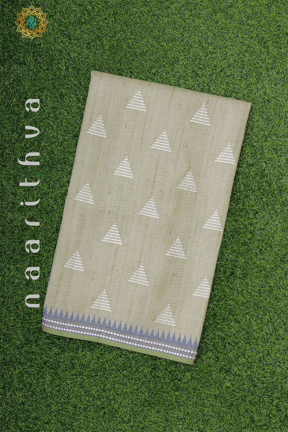 BIEGE WITH GREY - SEMI TUSSAR