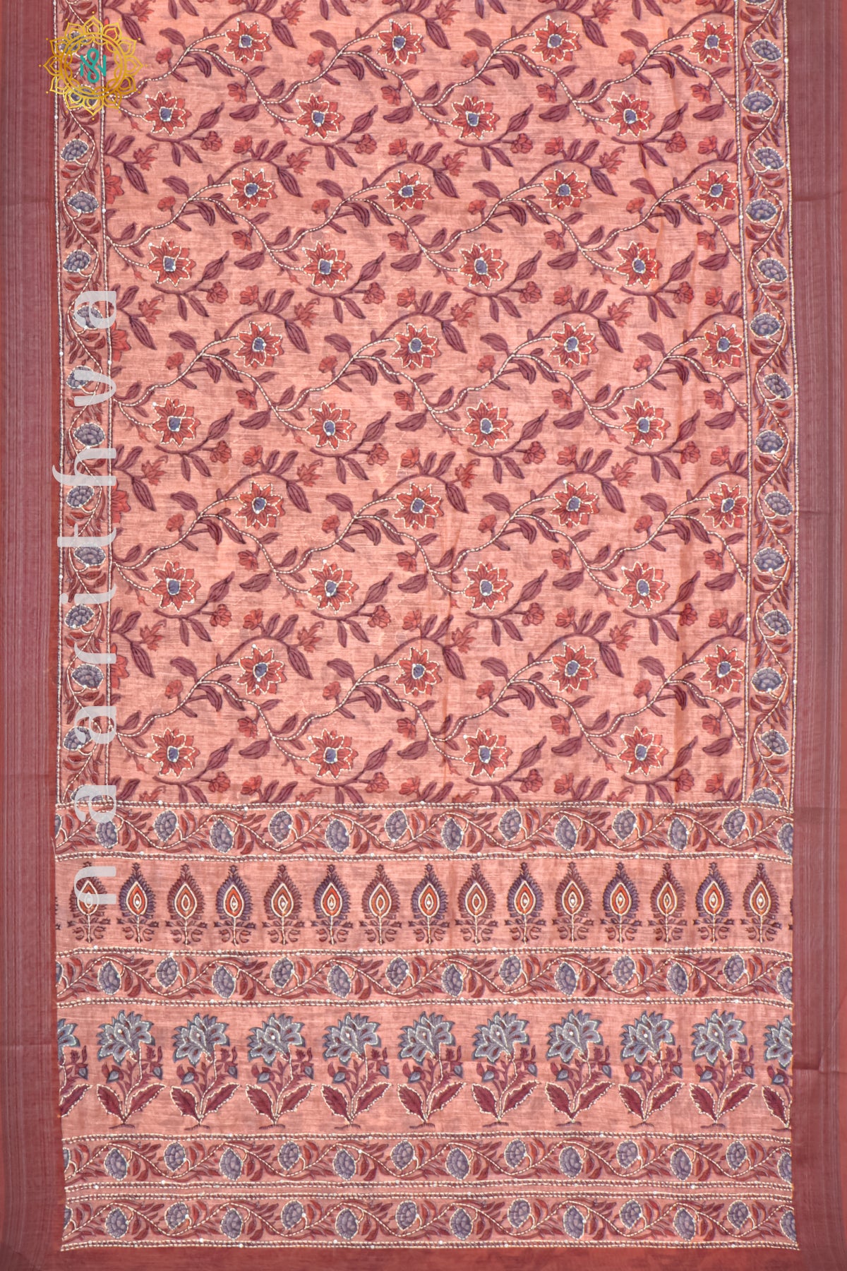 PEACHISH ORANGE - KATHA WORK